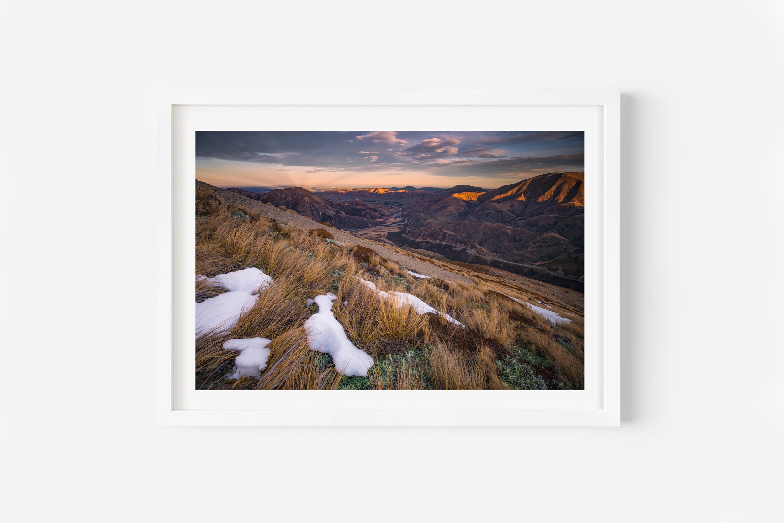 View from Foggy Peak Track Canterbury NZ Print