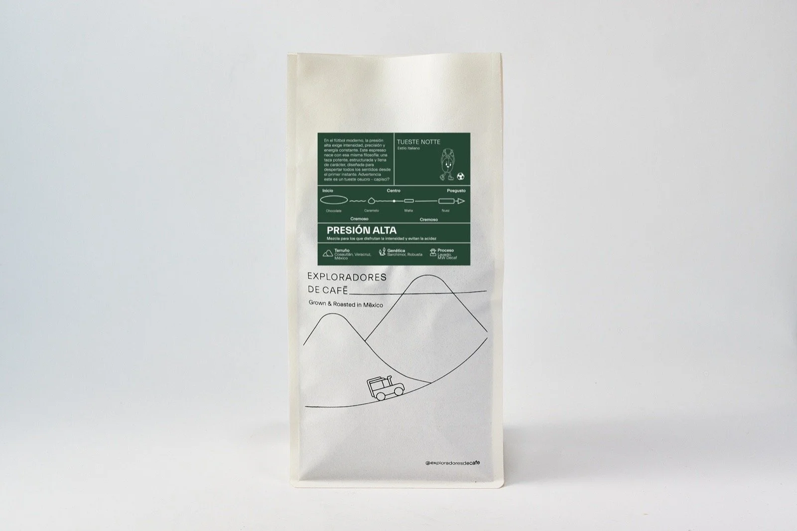Presión Alta - Café Orgánico Especialidad Tueste Estilo Italiano | 500g