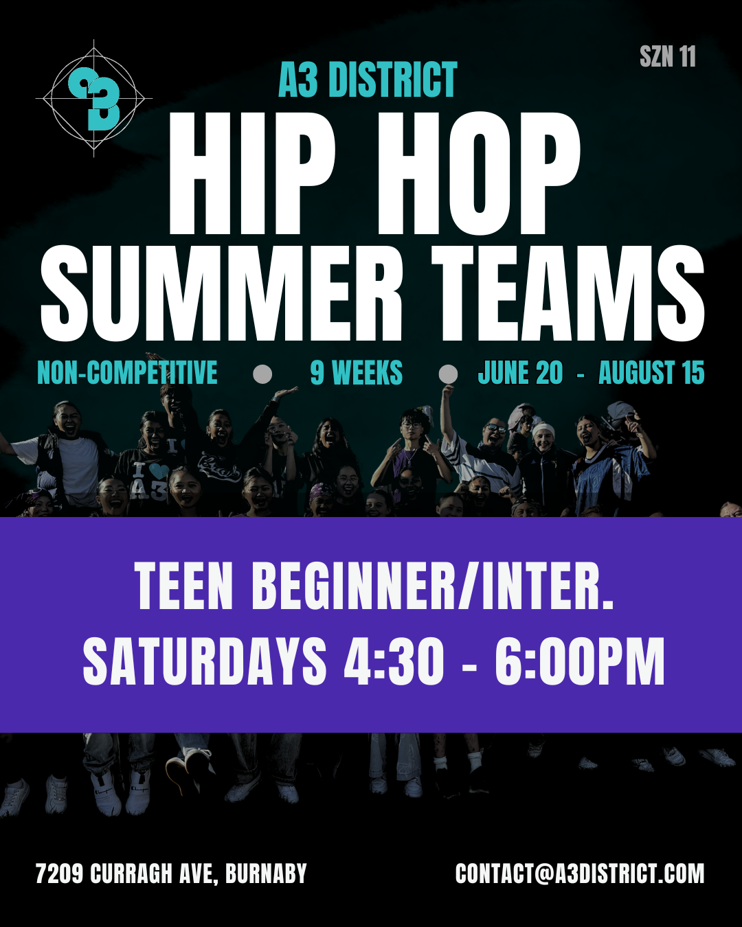 SUMMER TEAM - TEEN (13+) - BEGINNER/INTERMEDIATE