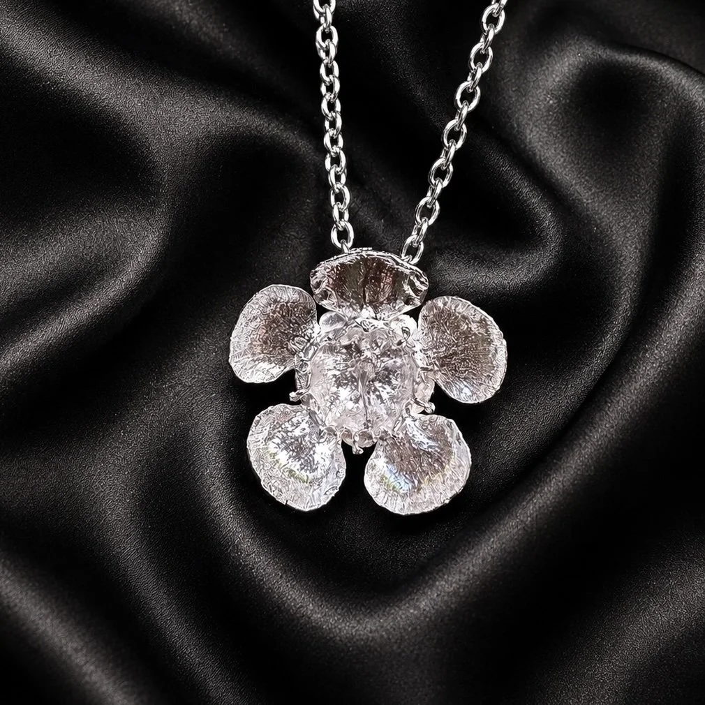 Large Geraldton Wax Pendant in Sterling Silver