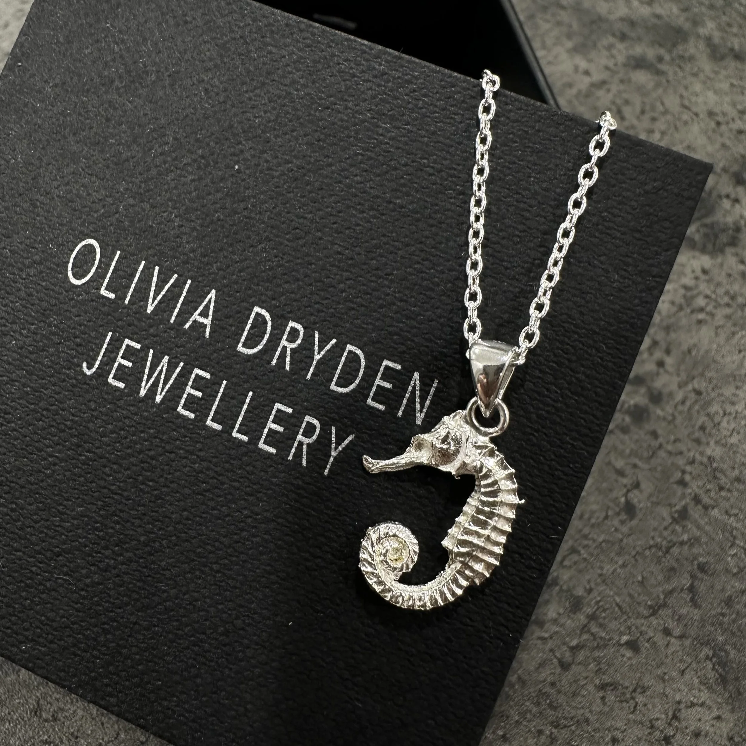 Small Seahorse Pendant in Sterling Silver