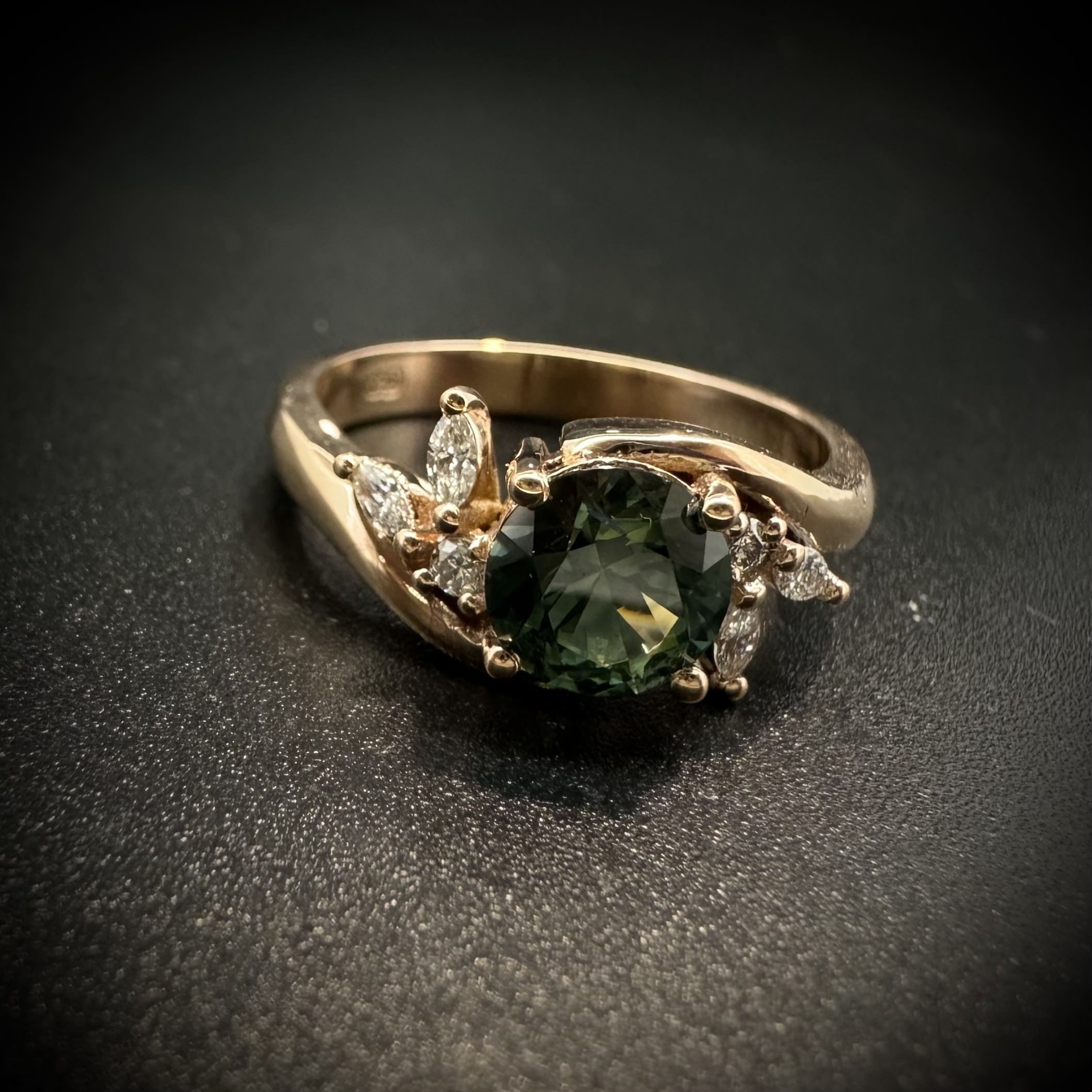 Custom engagement ring, 2023
18ct rose gold, Australian Sapphire, diamonds