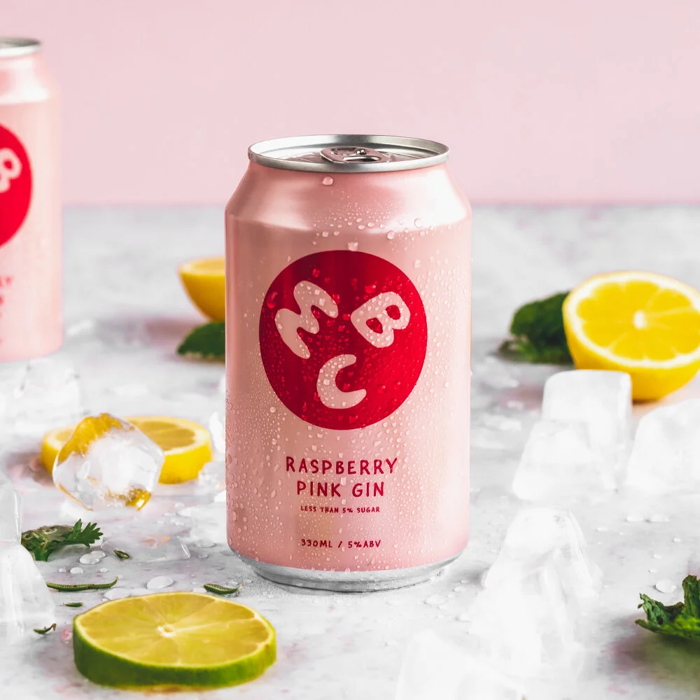 RASBERRY PINK GIN & TONIC MBC BEVERAGES — MBC