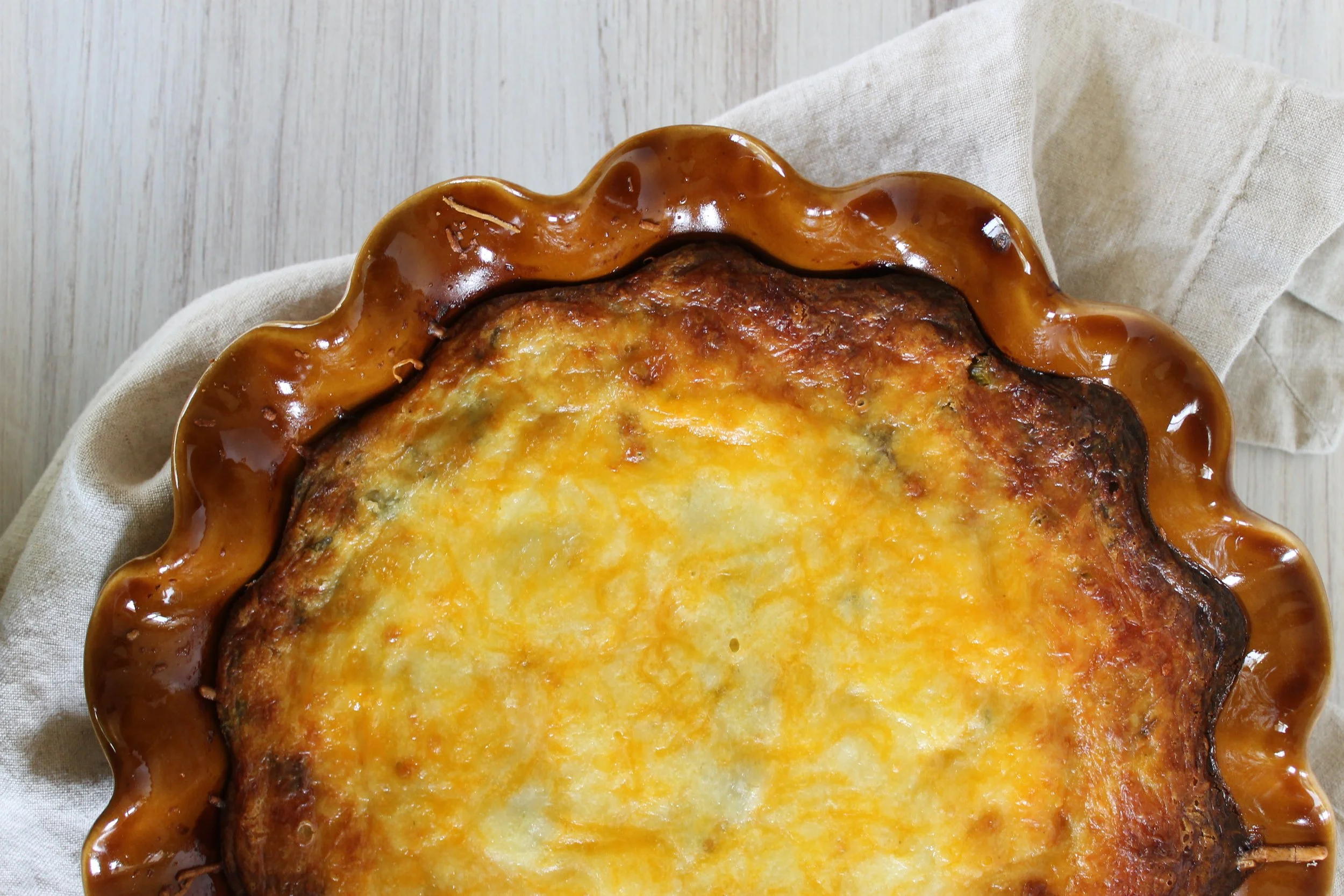 ASPARAGUS AND BABY ARTICHOKE CRUSTLESS QUICHE