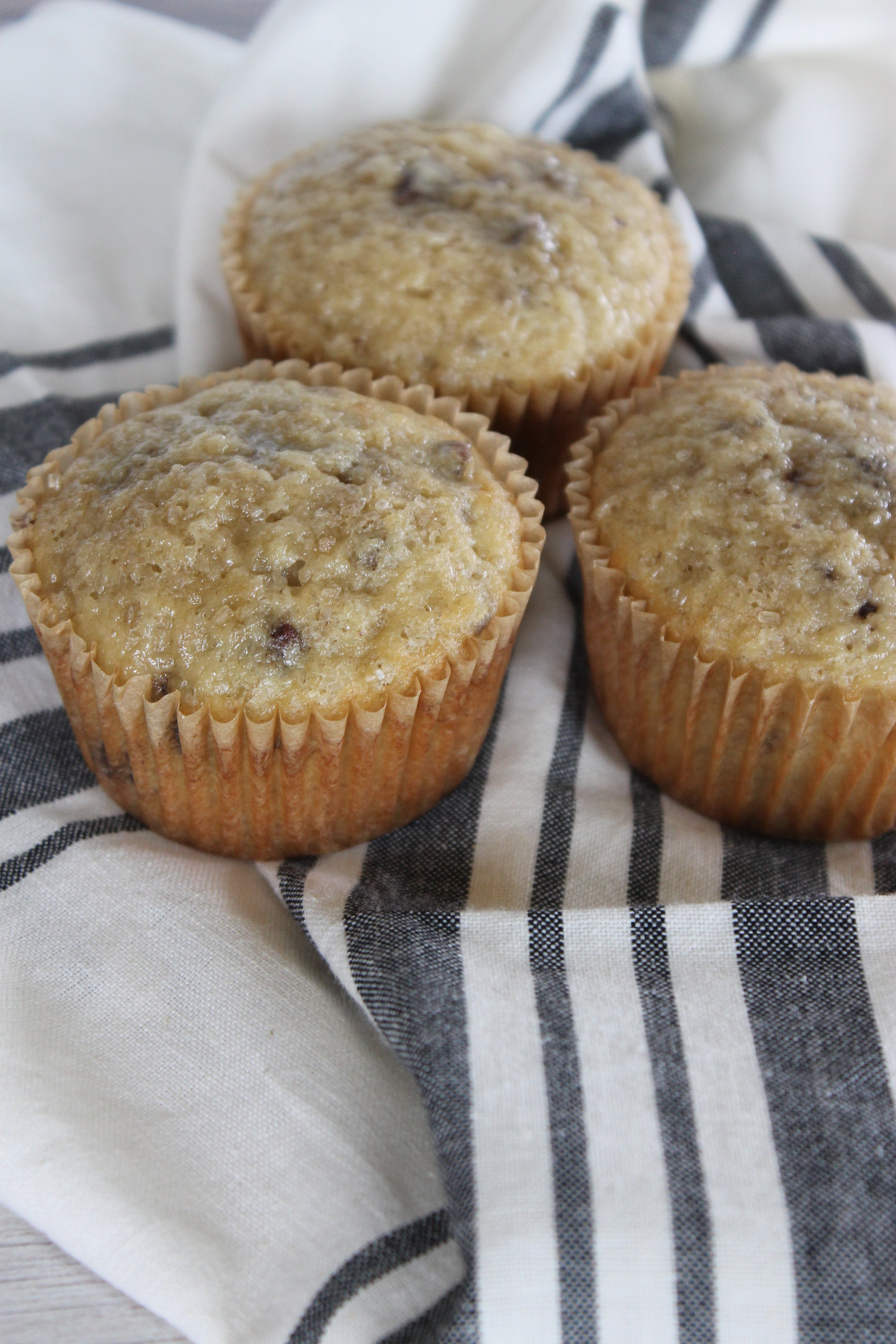 CHOCOLATE CHIP BANANA MUFFINS
