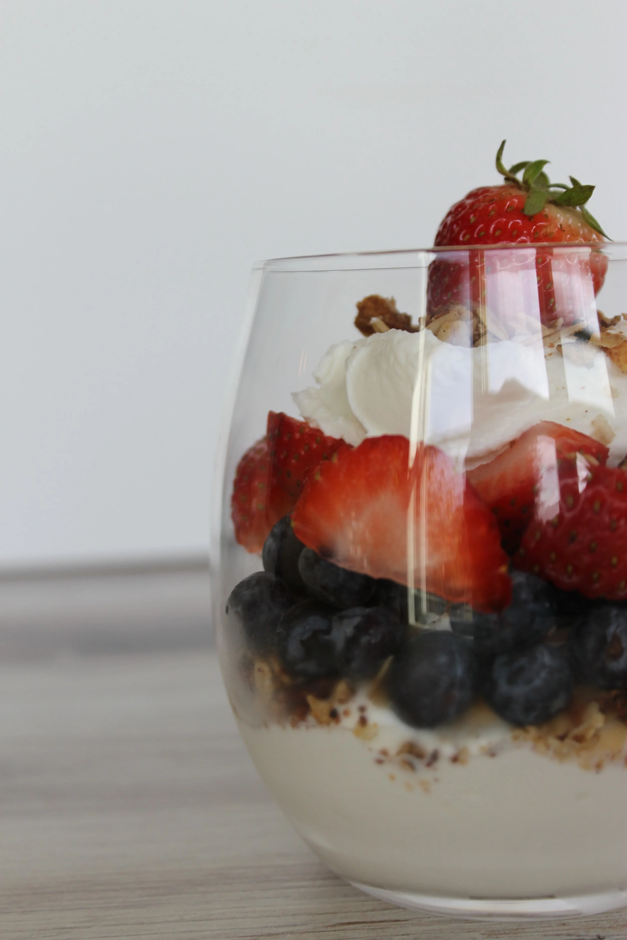 YOGURT PARFAIT WITH GRANOLA &amp; FRESH BERRIES