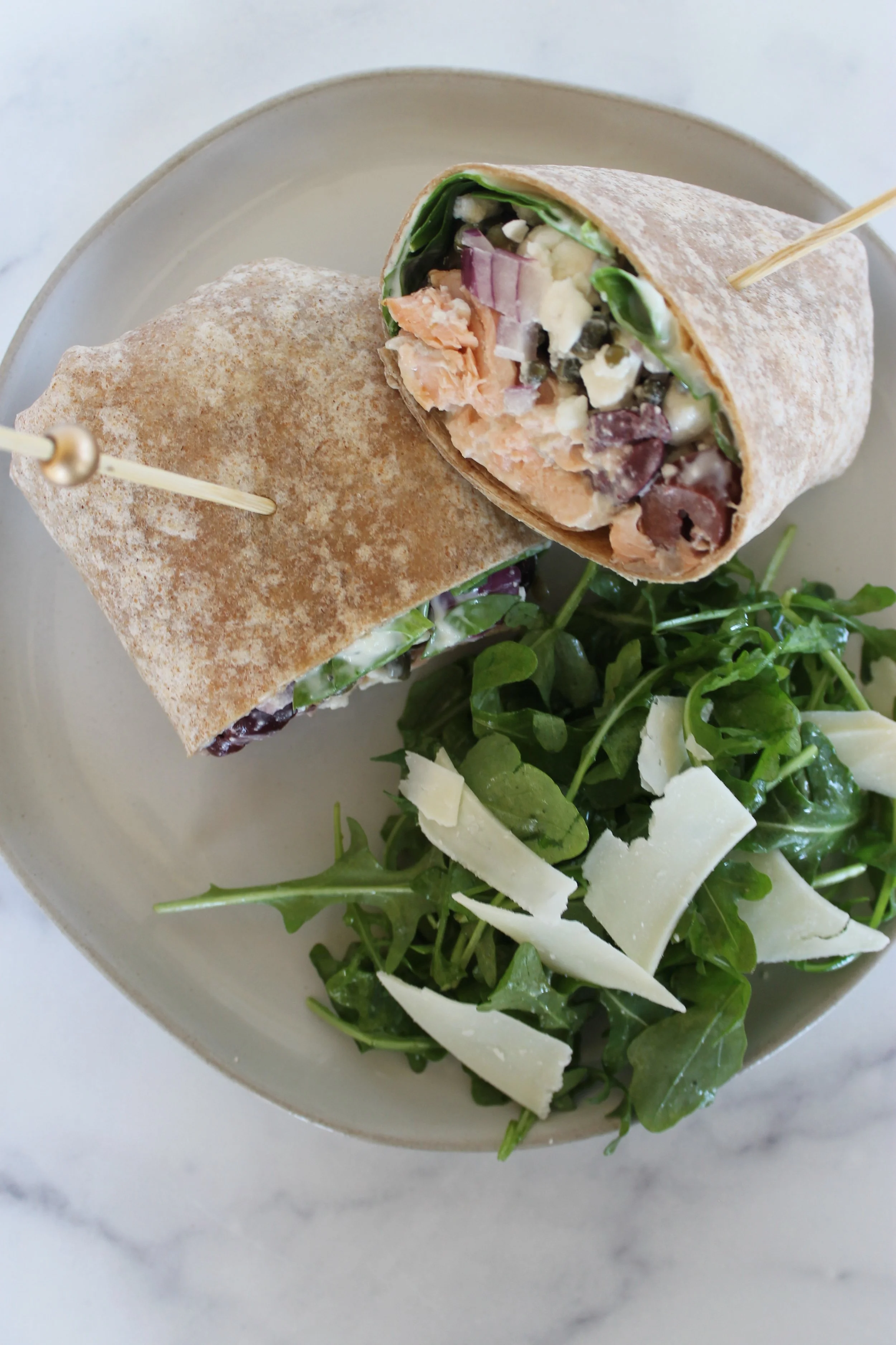 MEDITERRANEAN SALMON WRAP