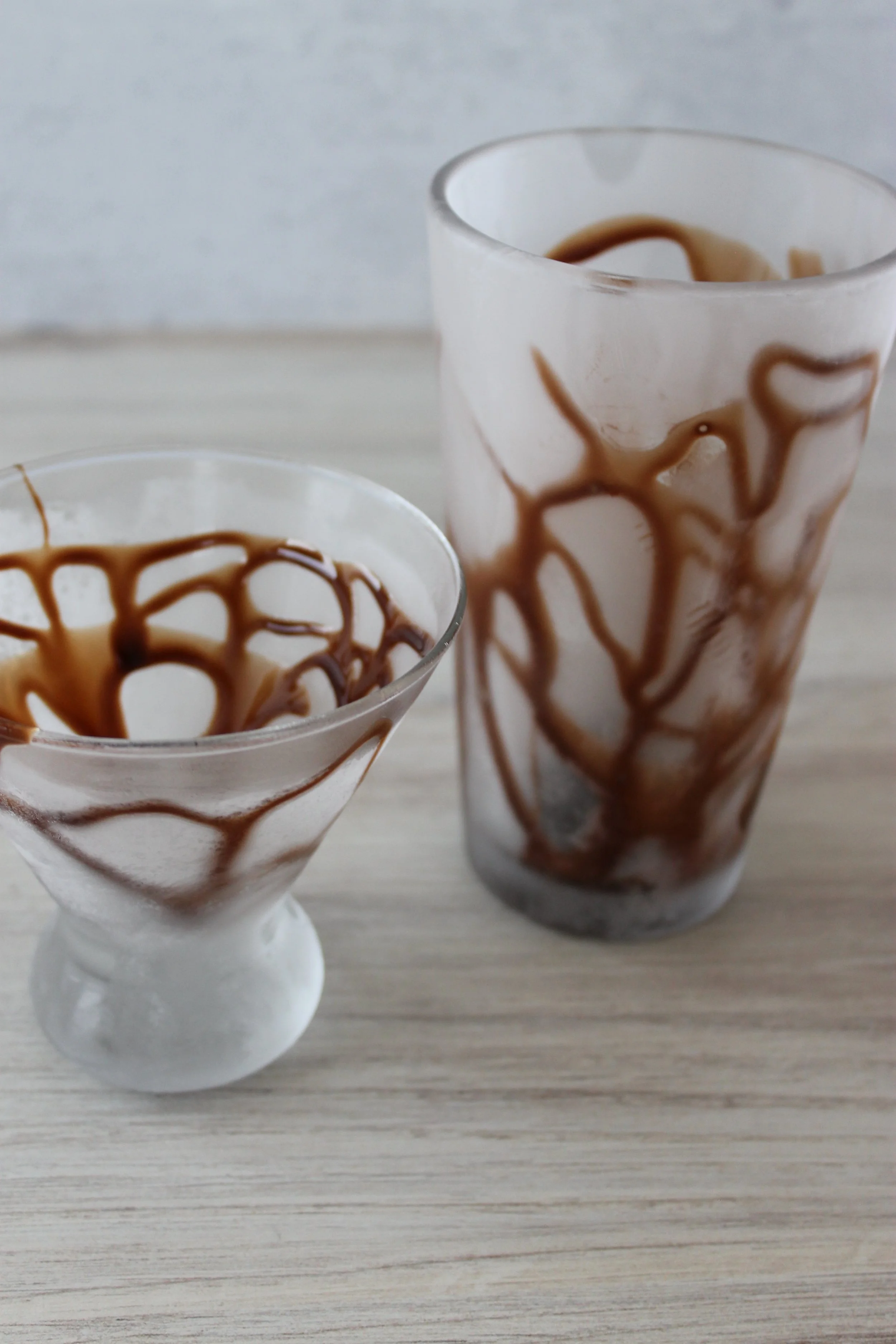 CHOCOLATE DRIZZLE COCKTAIL GLASSES