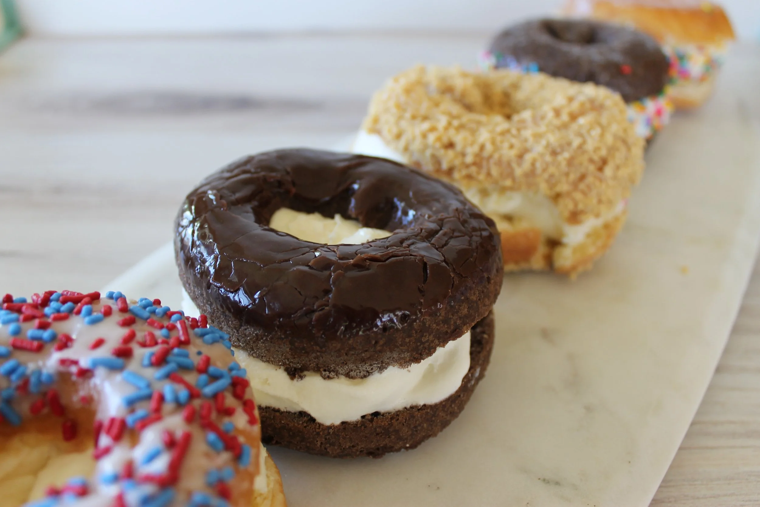 DONUT ICE CREAM SANDWICHES