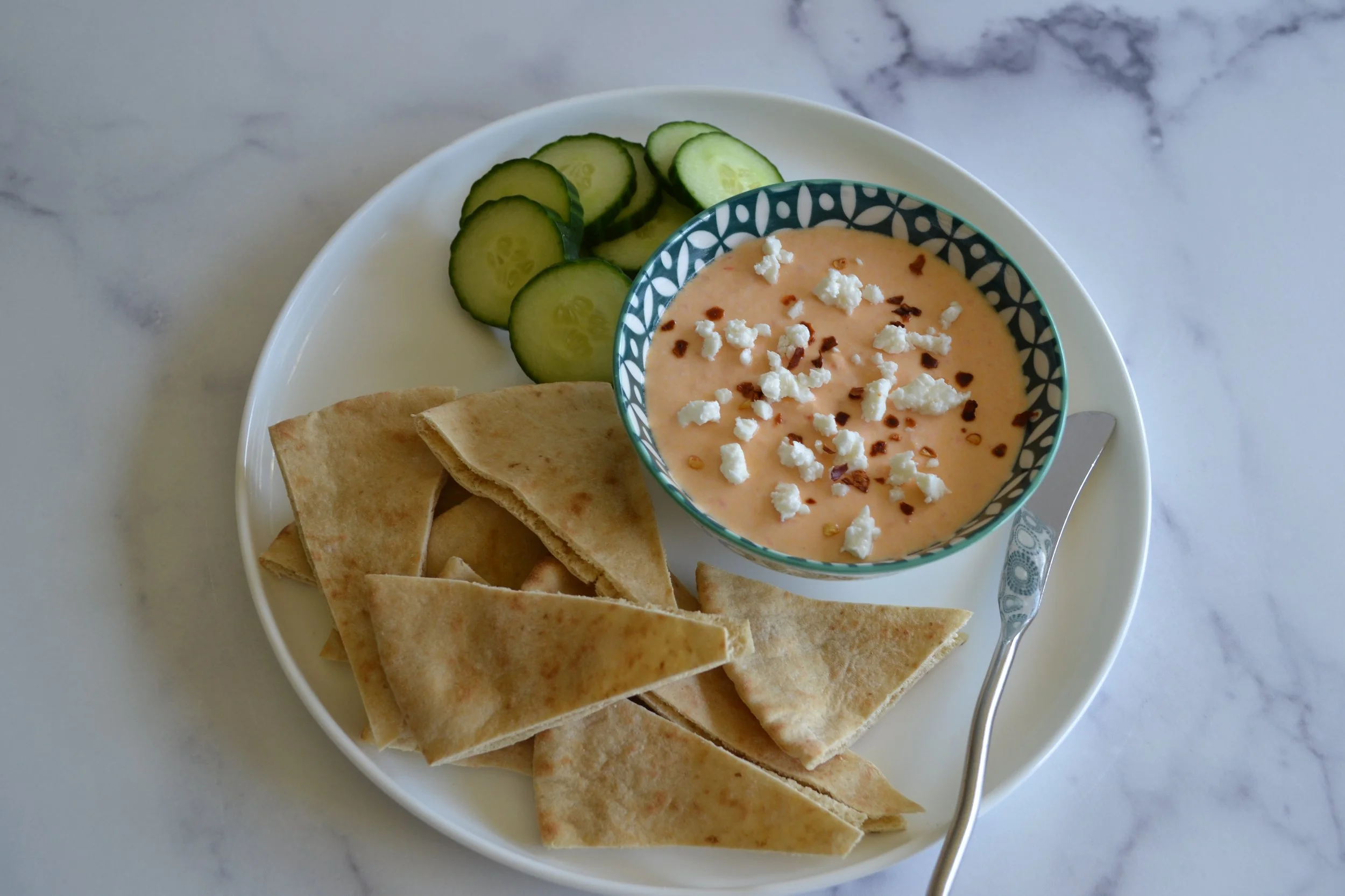 Tyrokafteri (Red Pepper Feta Dip)