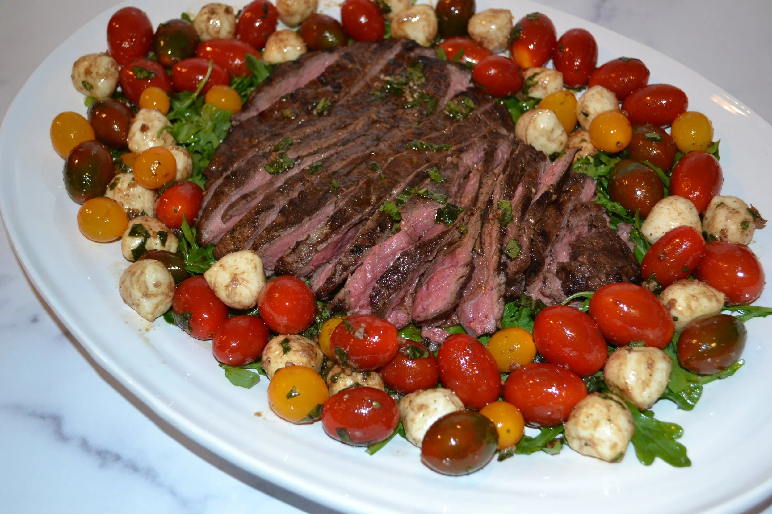 Flank Steak Caprese  Salad