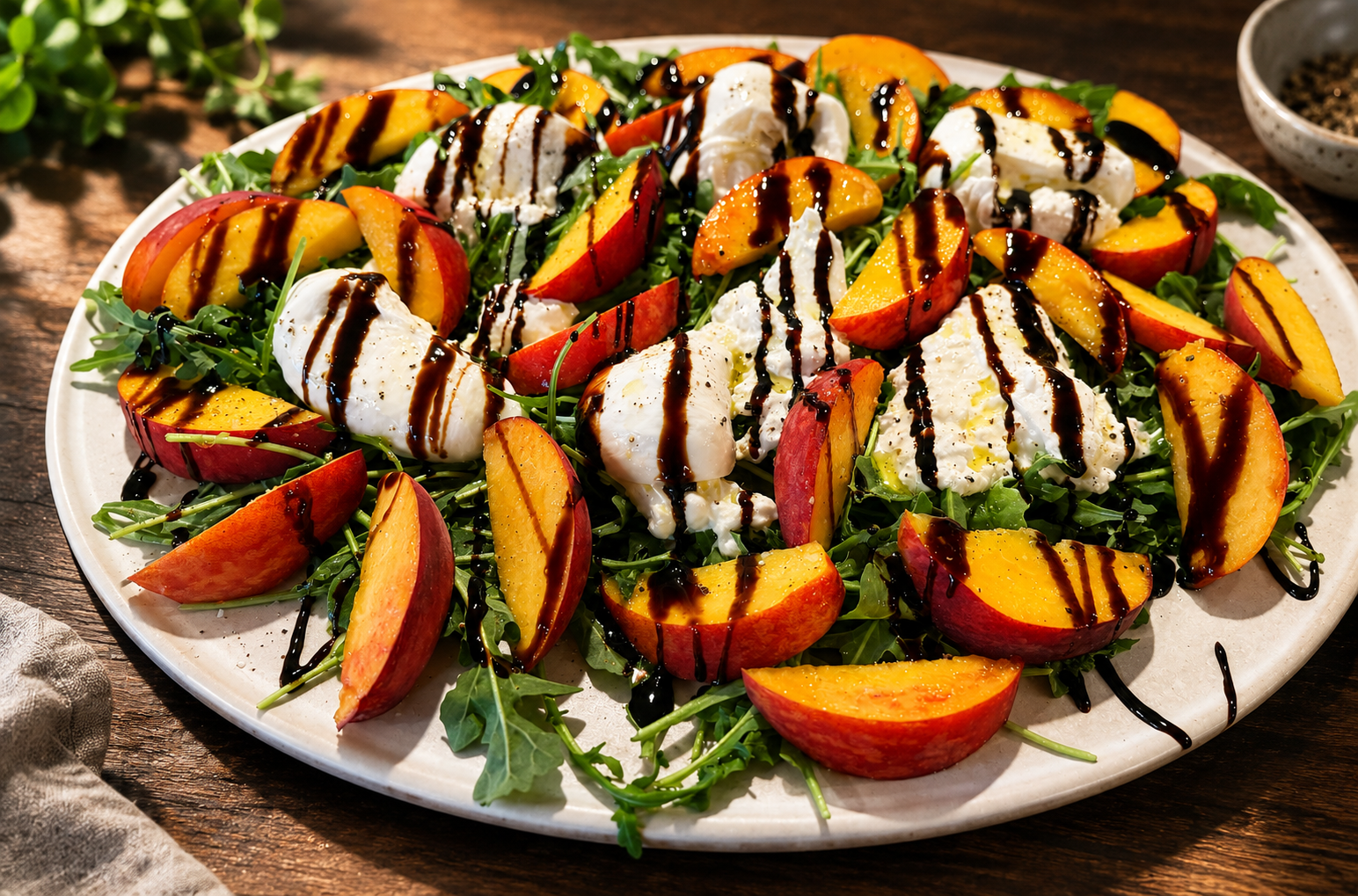 Peach Burrata Salad