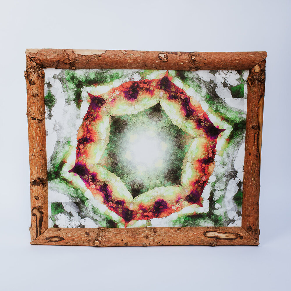 mandala for autumn, 16"×24" framed canvas print