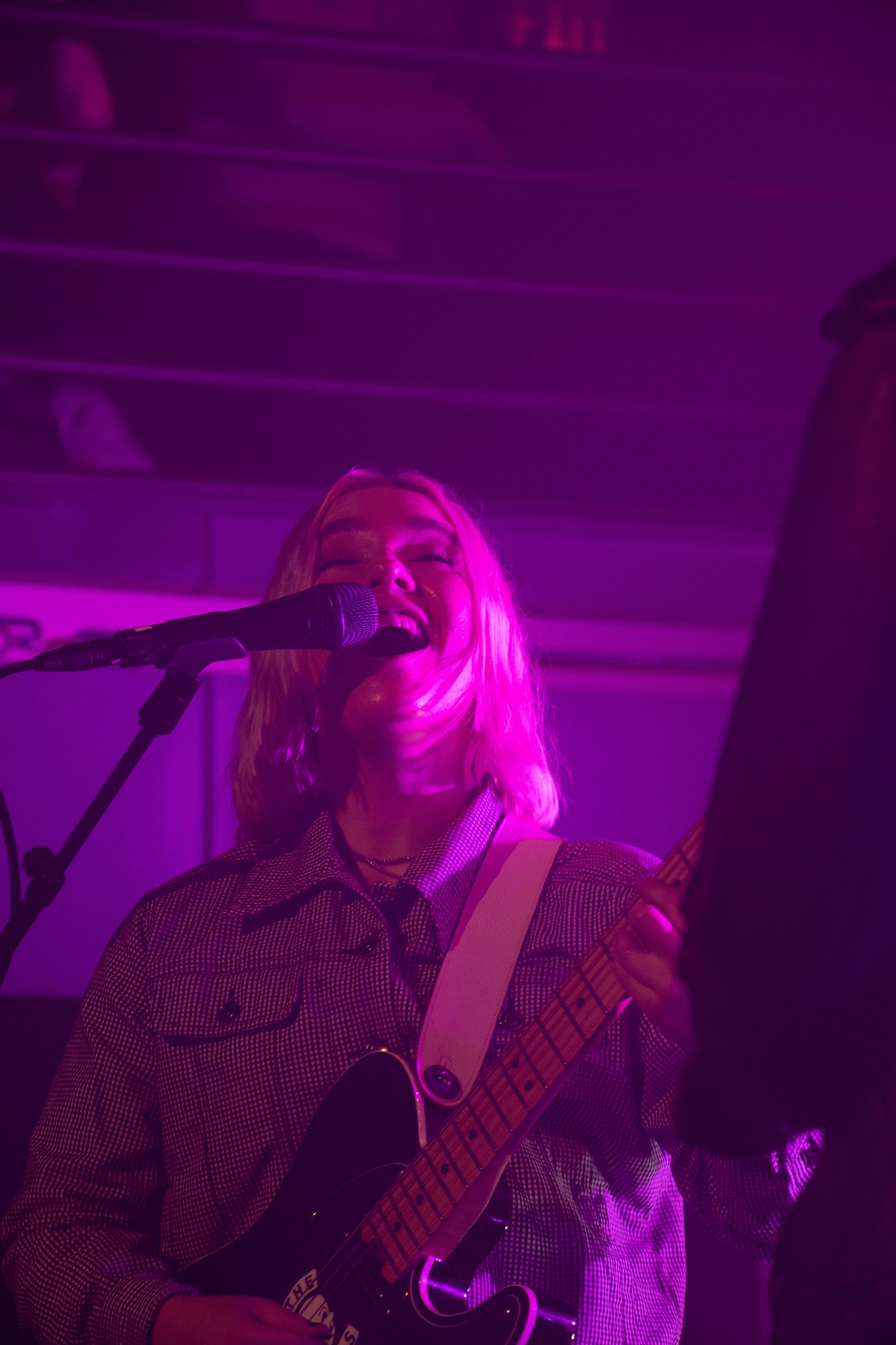The Aces lead guitarist Katie Henderson performs in the band’s show at Fine Line on Tuesday, Nov. 30, 2021. Minneapolis is one stop on their tour for their album, Under My Influence, released in 2020.