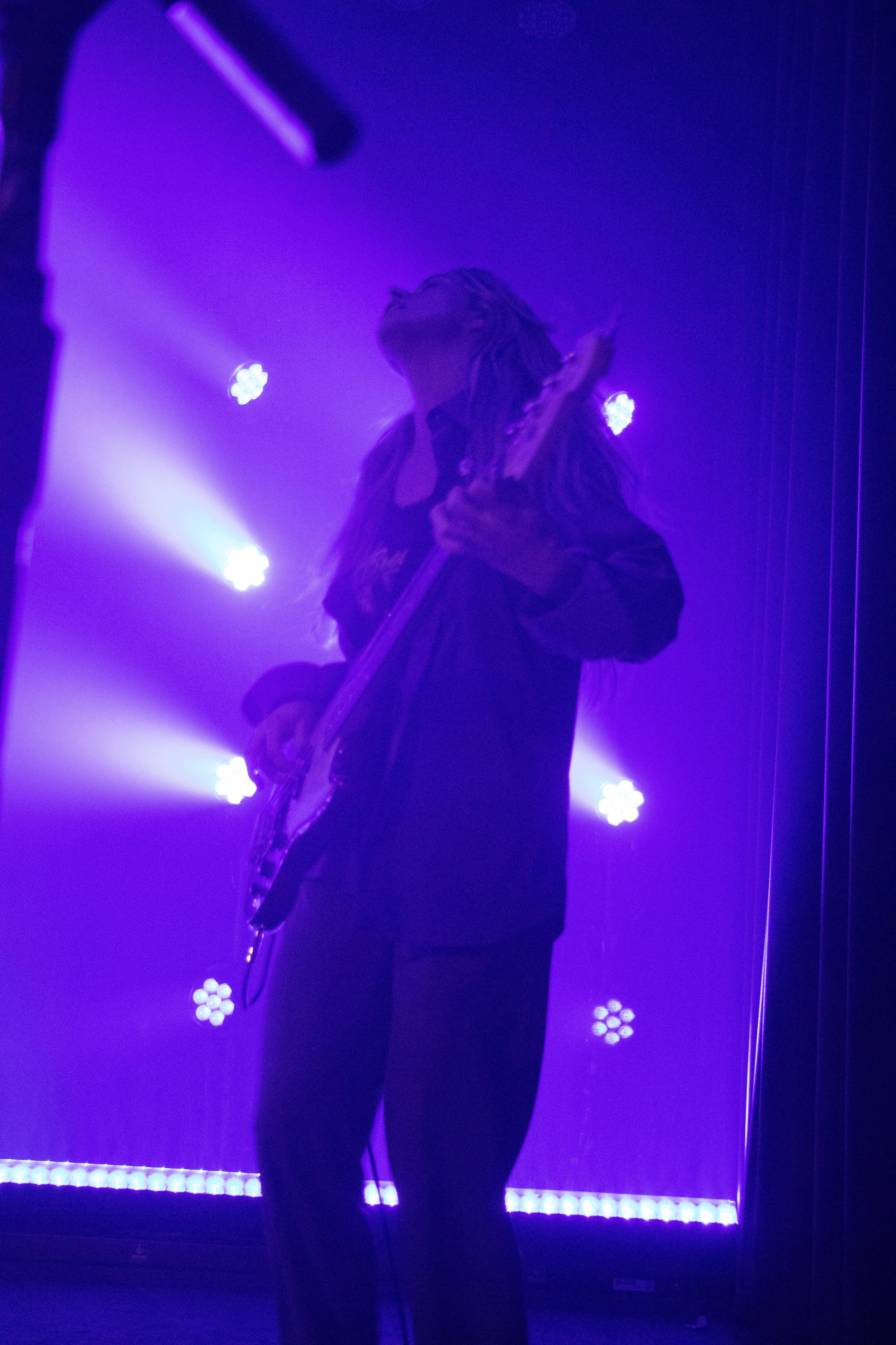 The Aces bassist McKenna Petty performs in the band’s show at Fine Line on Tuesday, Nov. 30. Minneapolis is one stop on their tour for their album, Under My Influence, released in 2020.
