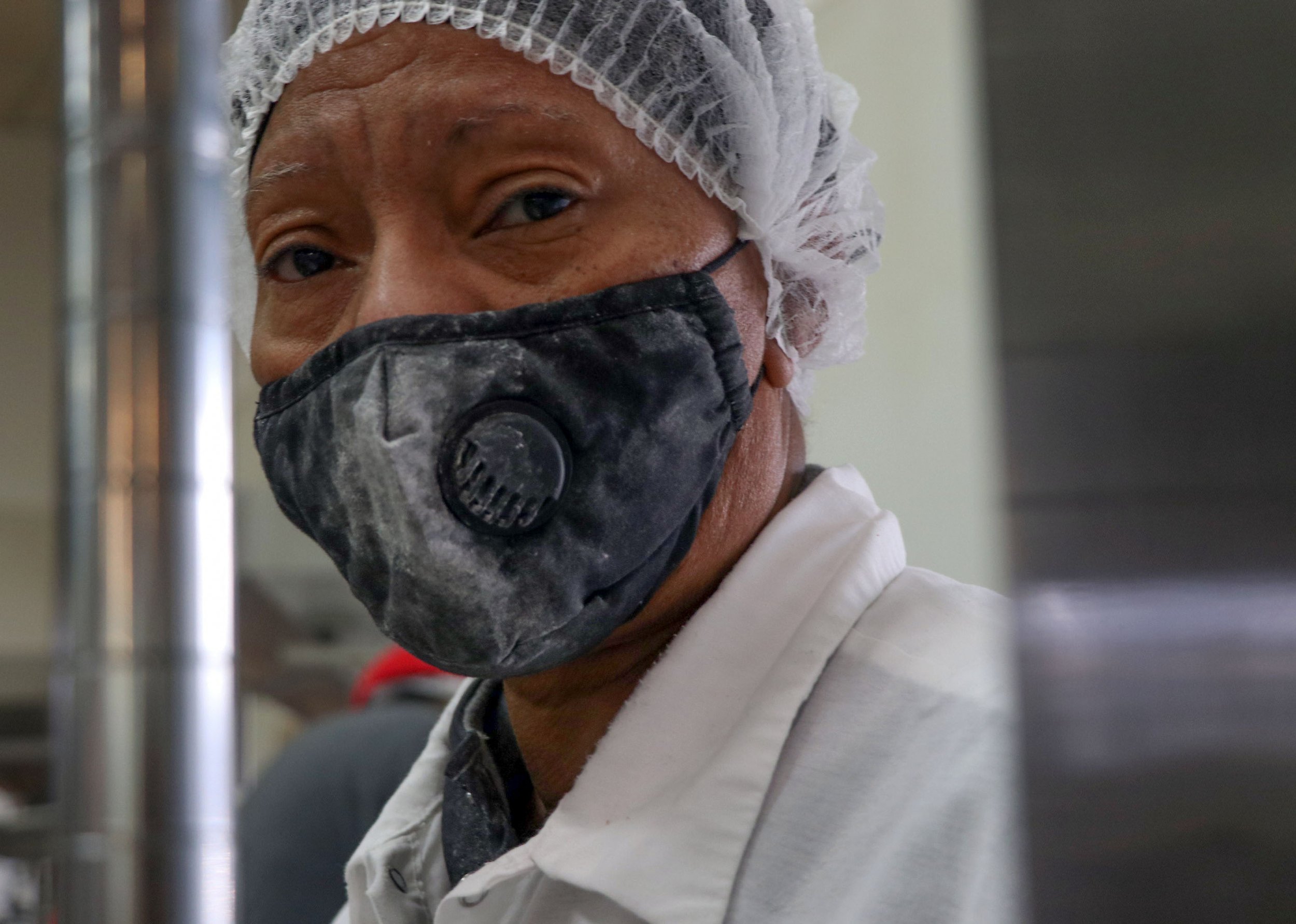 Birddee Jefferson poses for a portrait at Grandma’s Bakery in White Bear Lake, Minn., on Thursday, Dec. 9, 2021. Jefferson began working at the bakery after quitting her job as a bus driver in November. “I miss the students, my coworkers and the pay,