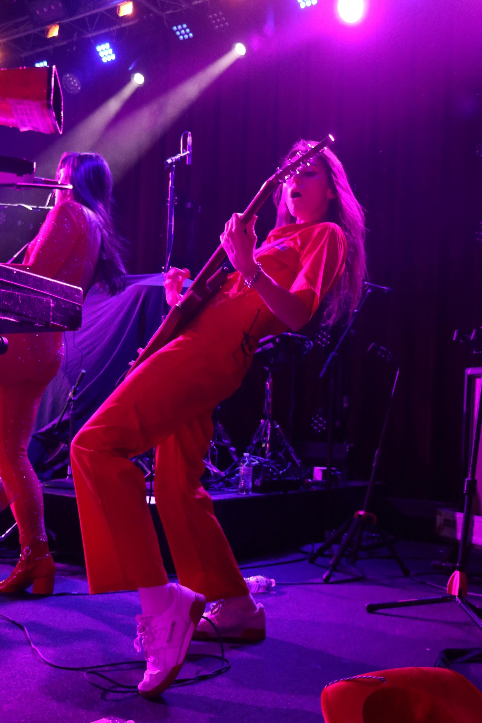 The Beaches guitarist and keyboard player, Leandra Earl, performs in the band’s show at Fine Line on Tuesday, Nov. 30, 2021.