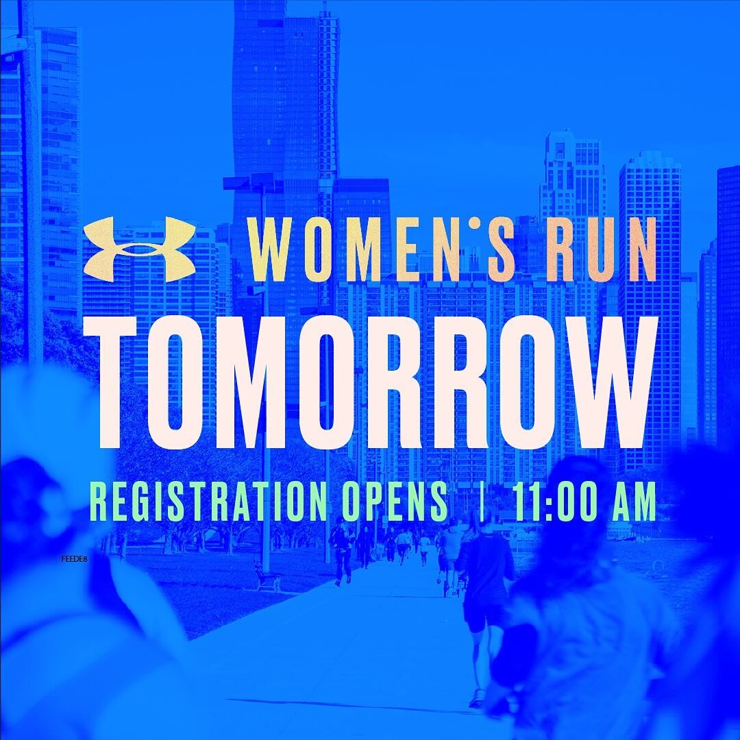 Get ready! Registration opens tomorrow @ 11:00 a.m. 🎉 #womensrun 

Entries will be accepted on a first come, first served basis. Once sold out, we are unable to allow any additional registrations.