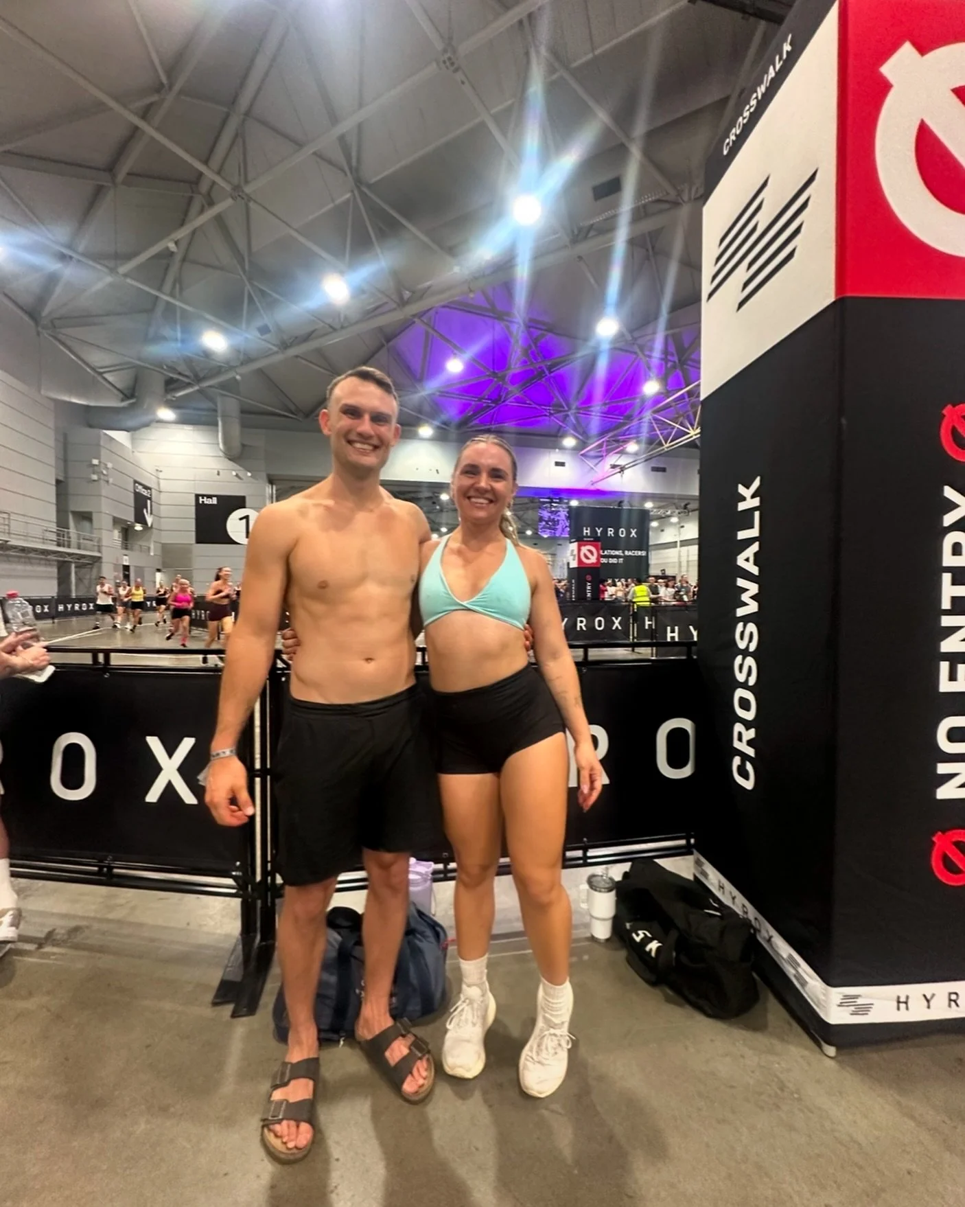 Did our 1st @hyroxanz event back in March ✅

Certainly one of the most expensive and least relaxing ways I&rsquo;ve spent my kid-free time. It was harder than I thought and I thought it would be harder than I thought. 🥵

@annieredhead__ has been run