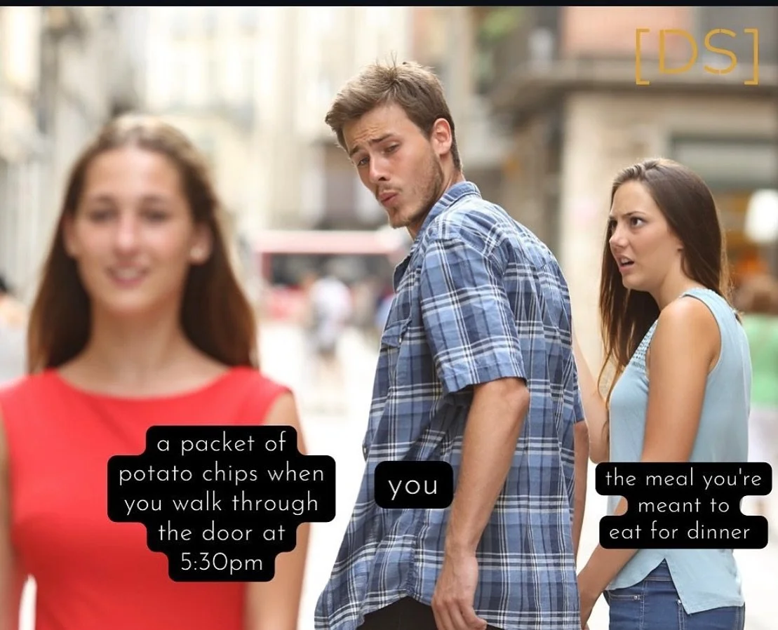 I am all for planned fun foods in the right amount at the right time, however, the above example is far too common and needs to be addressed. 👀

One way to consume less of this food group is to not have them in the house. If they are out of sight th