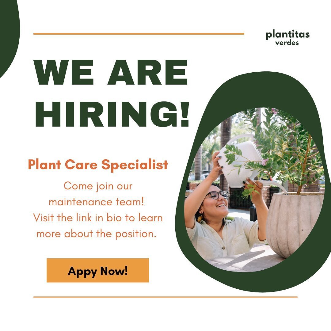 Our maintenance program is growing and we&rsquo;re looking for an awesome, dedicated and fun plant care specialist to join the team! 🌿

Link in bio to apply and learn more about the position. Please feel free to share widely and with people you thin
