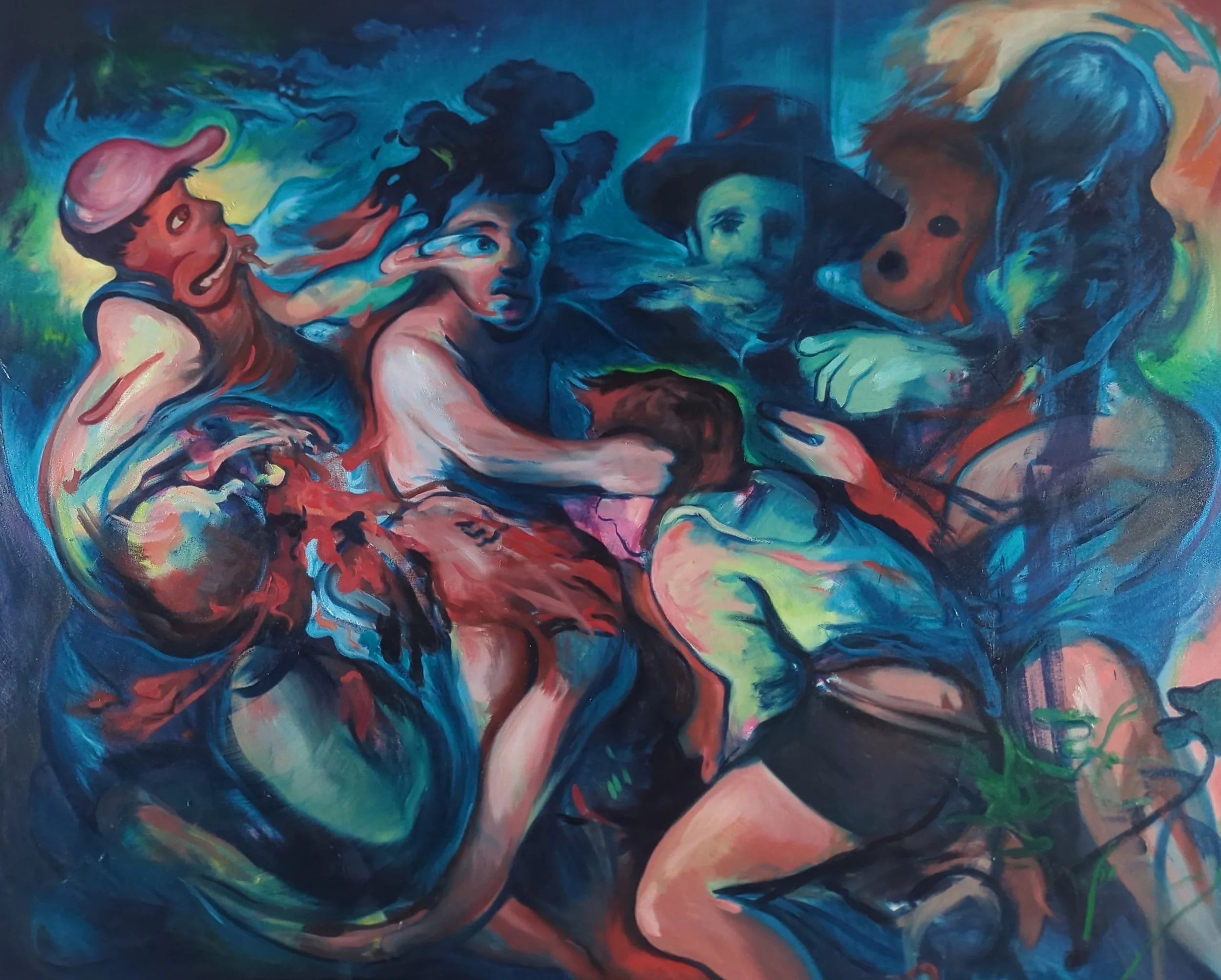 chaotic painting based on velazquez