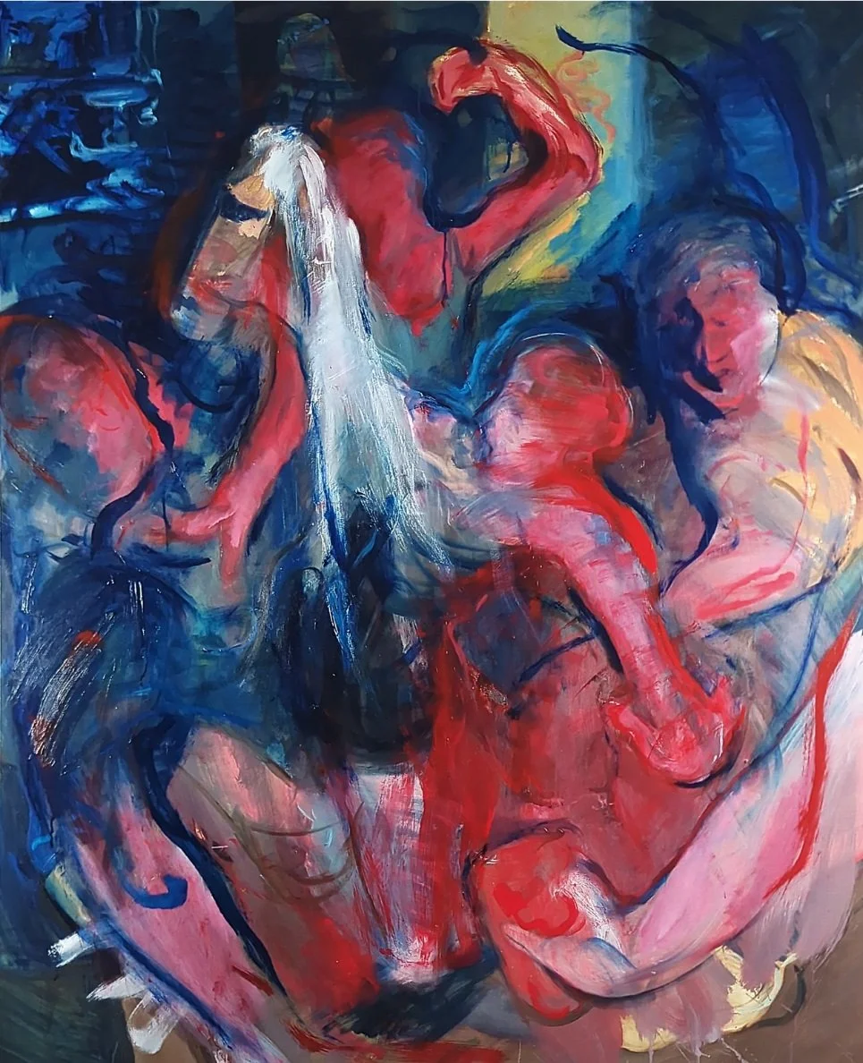 oil painting of party scene