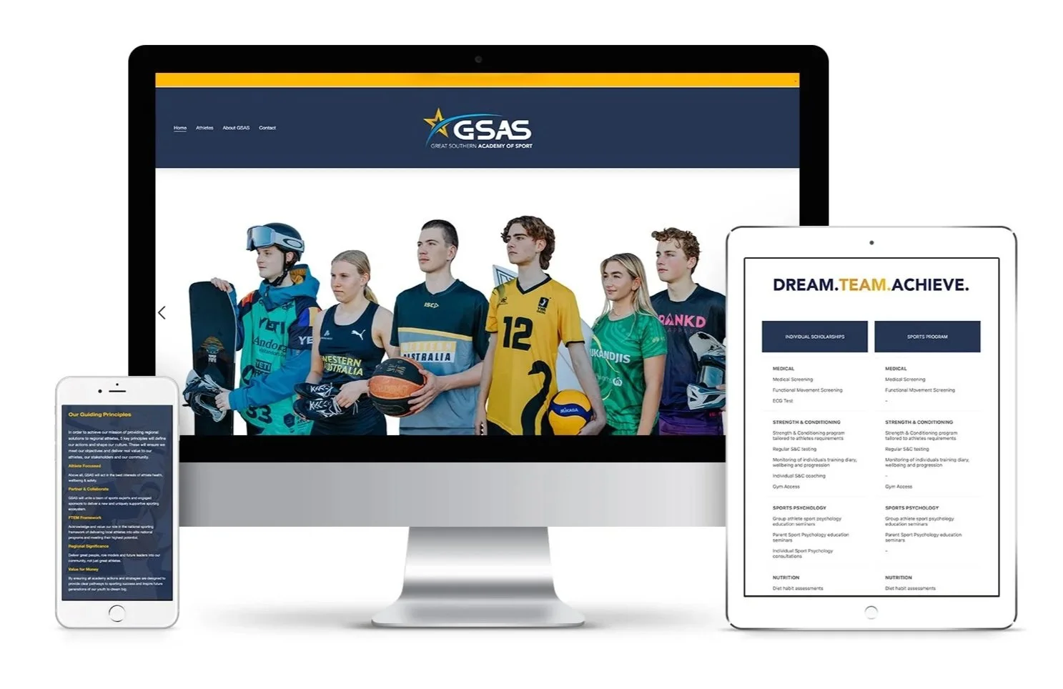 Great Southern Academy of Sport Website