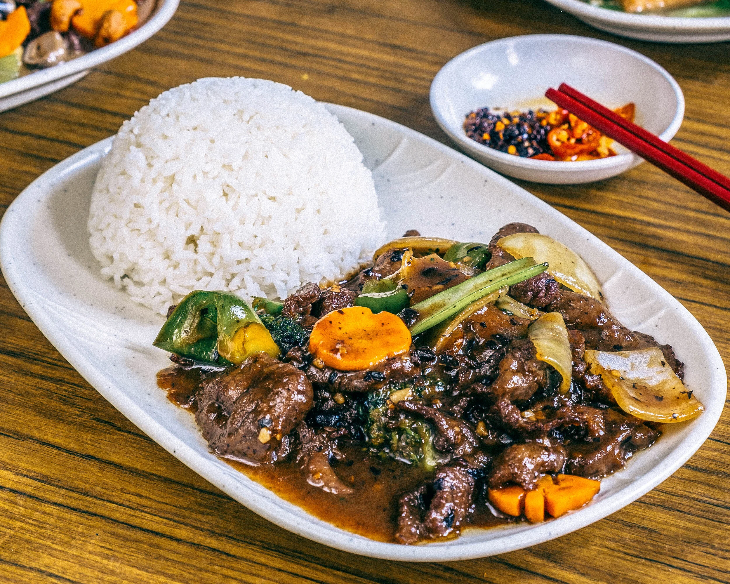 Beef and Black Bean Sauce on Rice