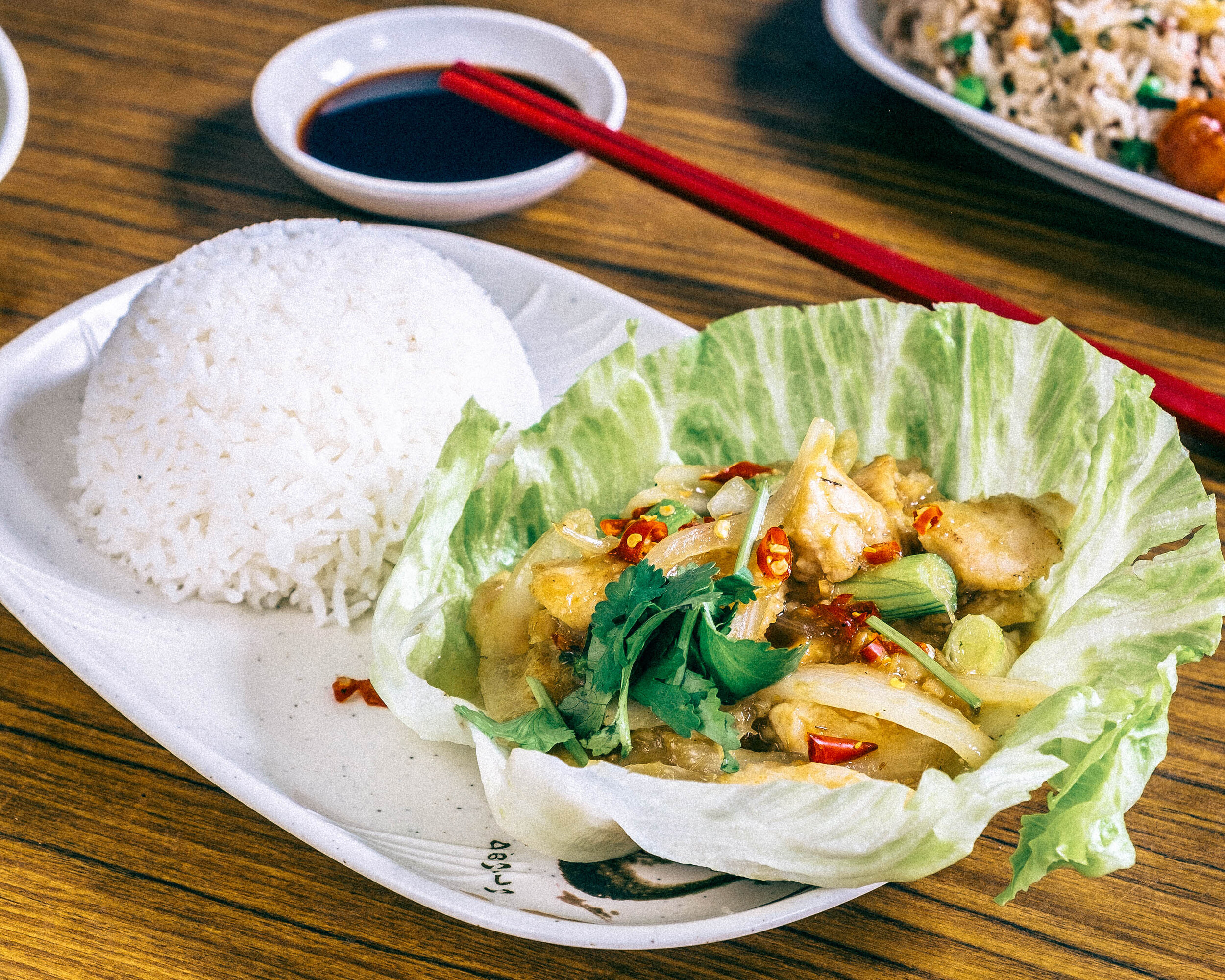 Lemon Grass Chilli Chicken on Rice