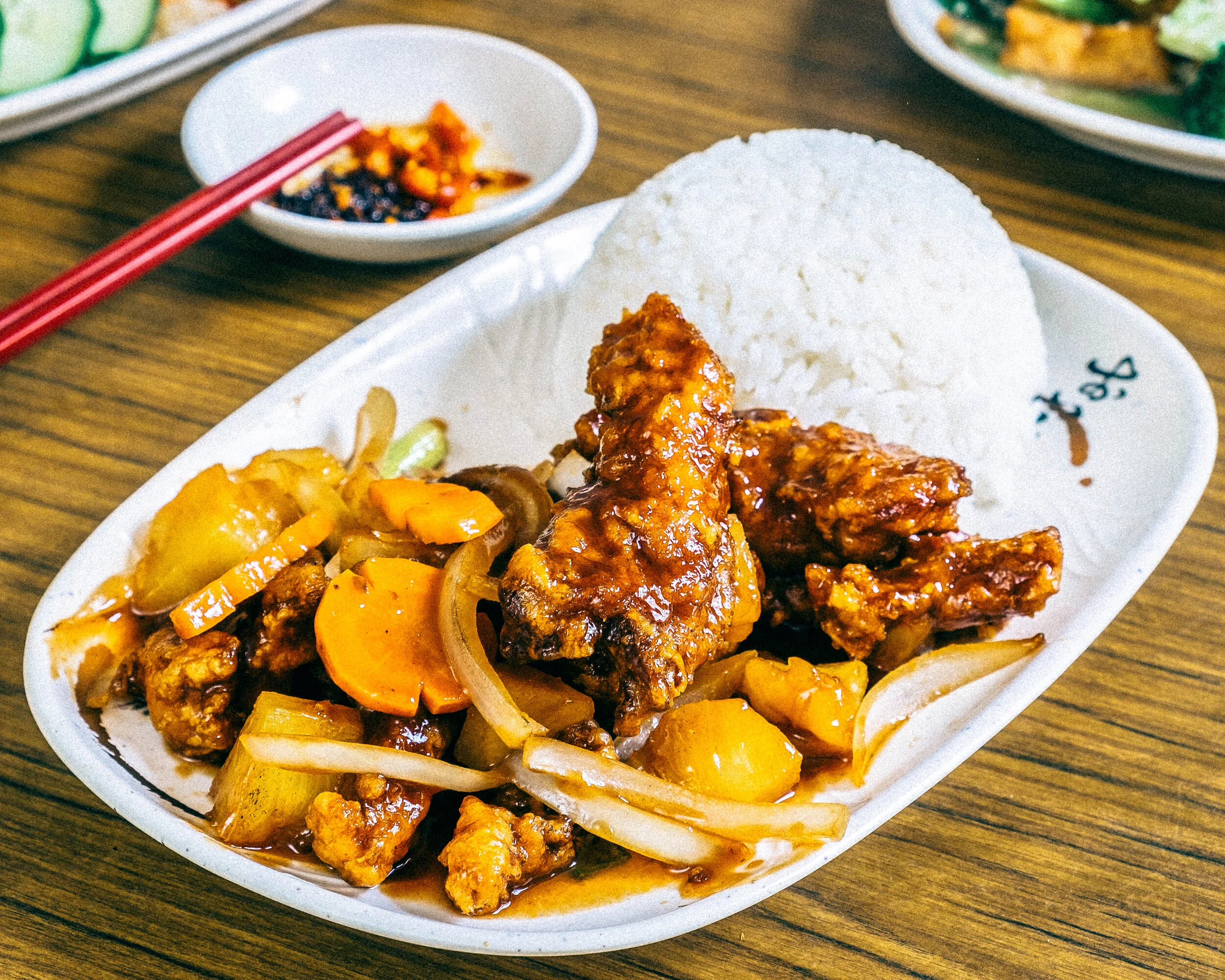 Pork Rib with Slum Sauce on Rice