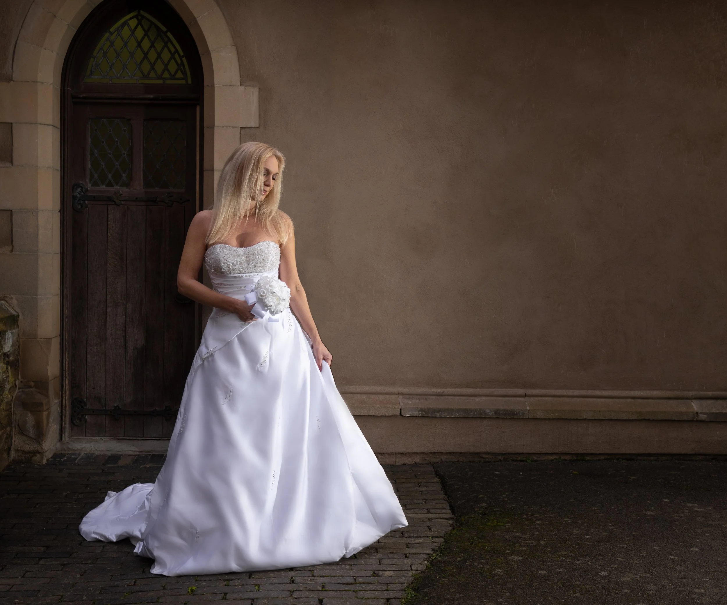 wedding bride at church