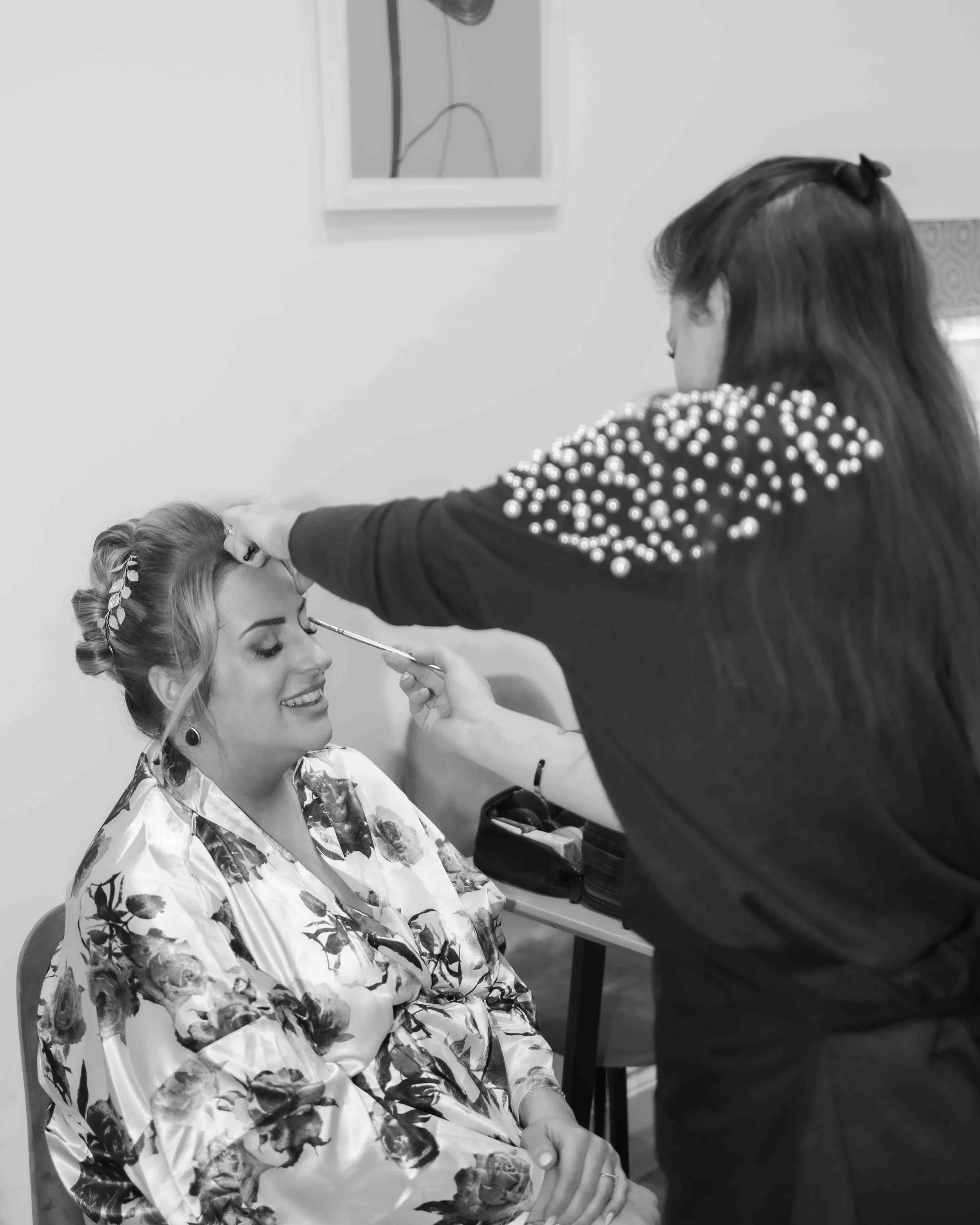 bride prep wedding photographer Hadley and kidderminster