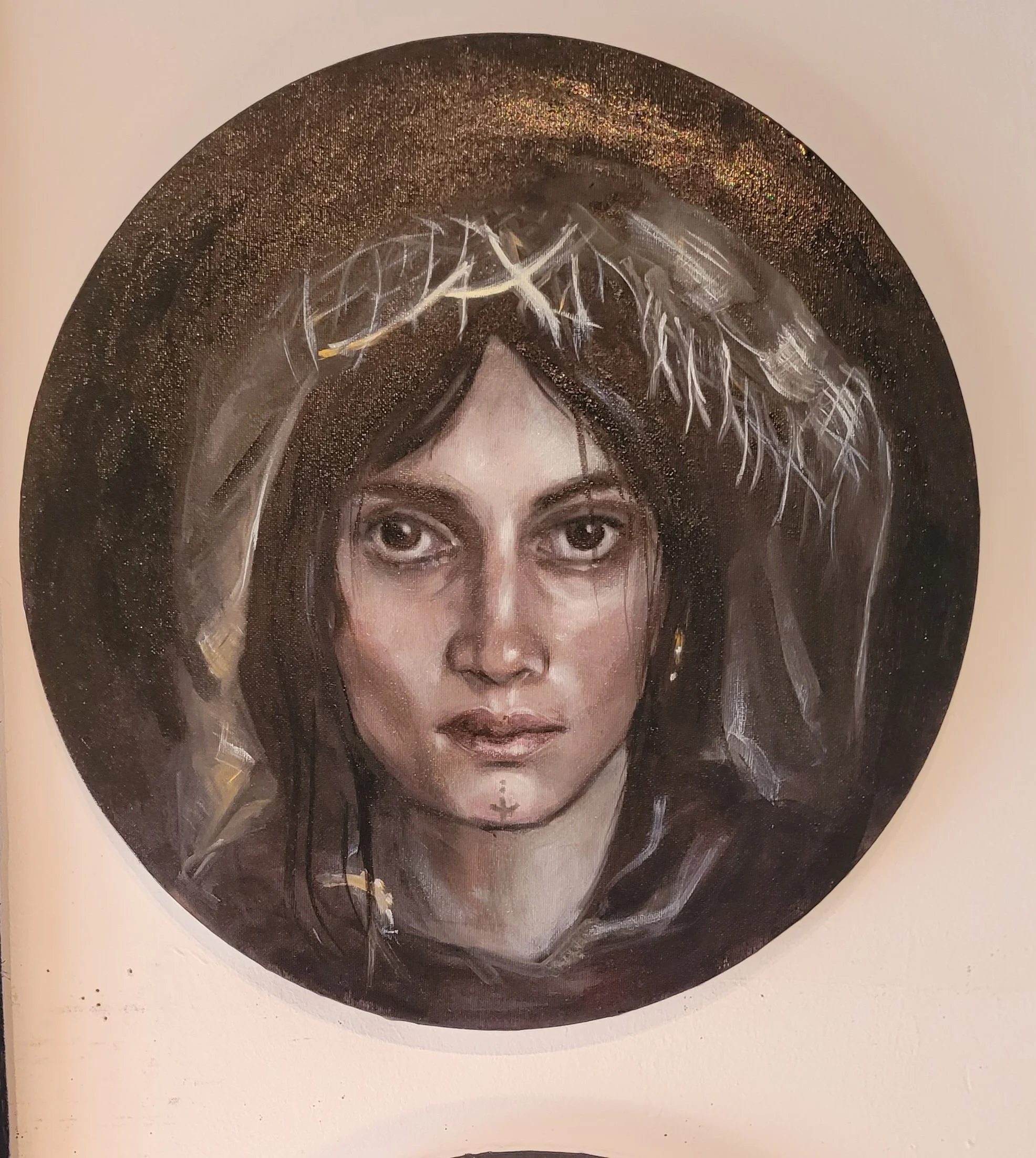 Portrait,  Öl auf Leinwand, die Hexe von Endor.