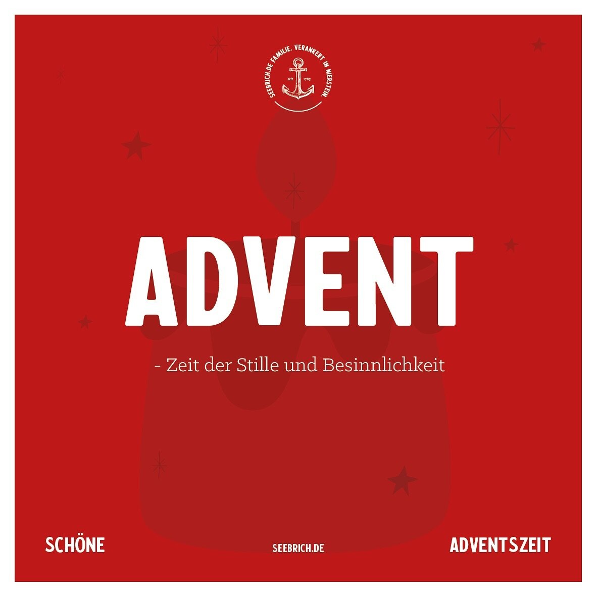 &bdquo; Und dann muss man ja auch noch Zeit haben, einfach da zu sitzen und vor sich hinzuschauen. &bdquo; Astrid Lindgren 

Wir w&uuml;nschen euch in der Adventszeit so wenig Stress wie m&ouml;glich. Zeit f&uuml;r Gespr&auml;che mit netten Menschen,