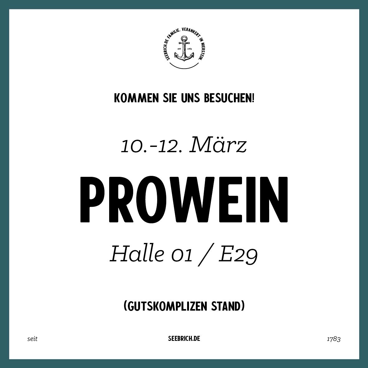 ProWein 2024 - TO ANOTHER GREAT YEAR 

Besucht uns vom 10. - 12. M&auml;rz auf der @prowein_tradefair  2024 in D&uuml;sseldorf. 
Die weltweit gr&ouml;&szlig;te Weinmesse seit 30 Jahren. 

Wir haben f&uuml;r euch feine Weine im Gep&auml;ck. Nutzt die 