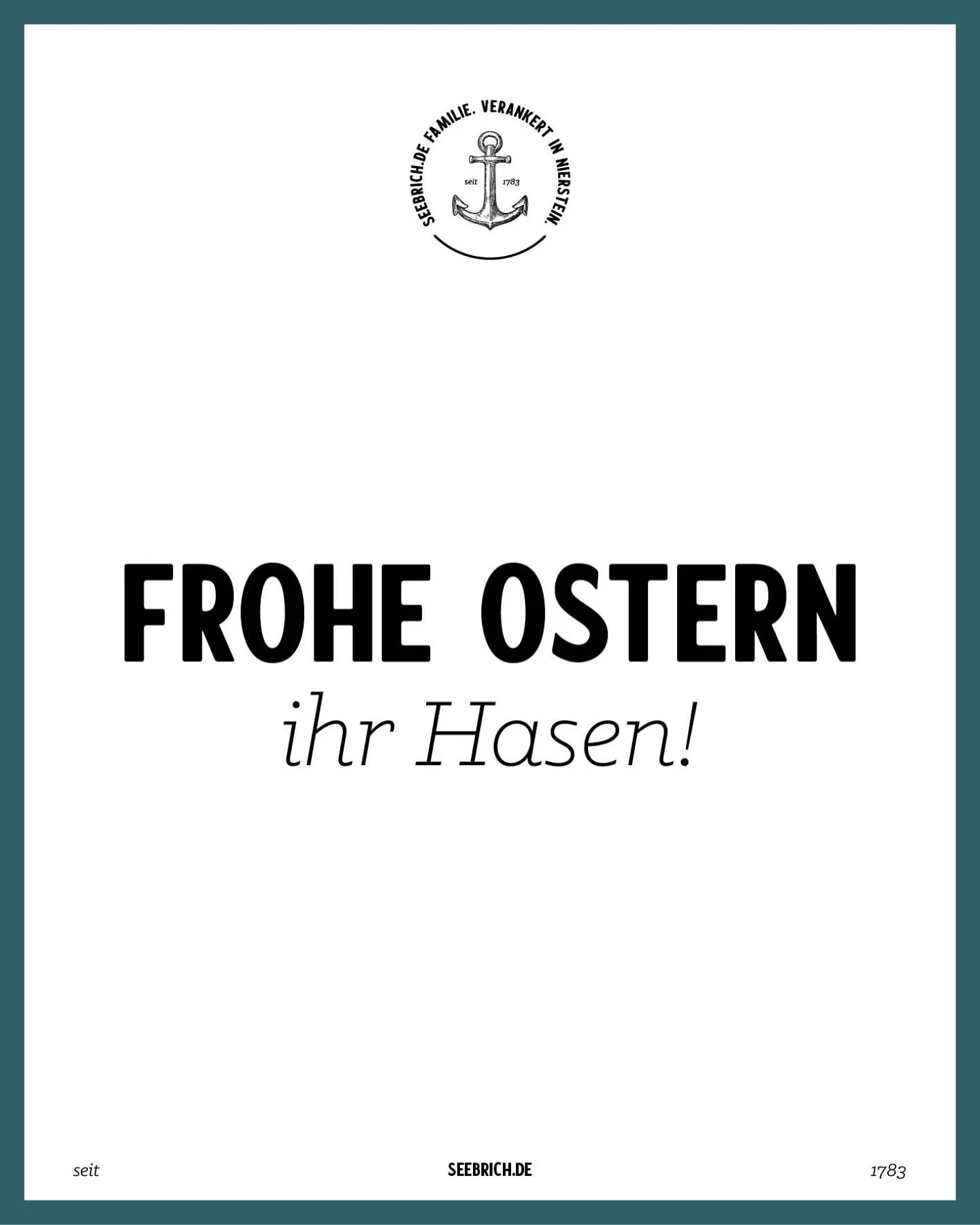 FROHE OSTERN IHR HASEN 🐰
Wir wünschen euch ein gesegnetes Osterfest im Kreise eurer Liebe. Genießt das ein oder andere Glas Wein in der Sonne und feiert das Leben. 
„Hoffnung ist die Fähigkeit, die Musik der Zukunft zu hö
