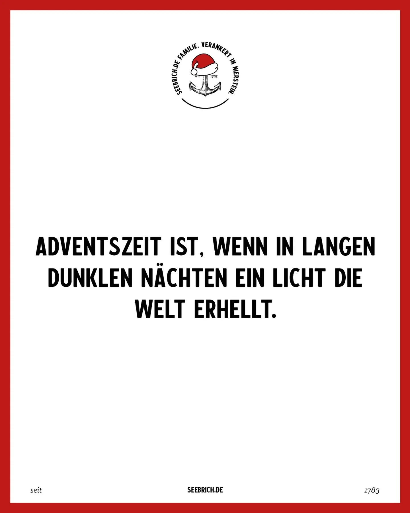 Adventszeit ist, wenn in langen dunklen N&auml;chten ein Licht die Welt erhellt. 

Wir w&uuml;nschen euch einen wundervollen 3. Advent mit Kerzenschein und einem feinen Glas Wein. 

#3advent #daslichleuchtet #seebrich #seebrichwein #adventsgr&uuml;ss
