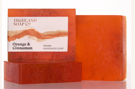 Highland Soap Co Sweet Orange and Cinnamon  Organic Soap