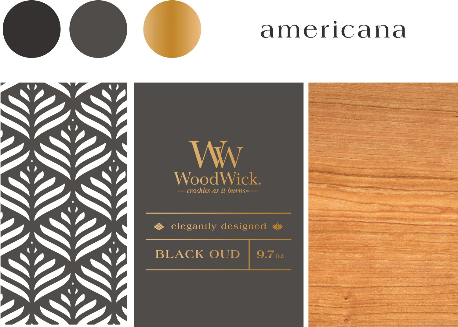 Concept Two For this concept, I suggested the packaging to be flooded with a matte charcoal color. The dark colors would be complimented with a golden wood veneer, pops of gold foil and an elegant, abstract leaf pattern. We originally suggested that…
