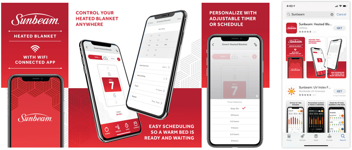 App Store Screens Creating an eye catching, dynamic graphic for when users are looking at the app within the App Store.