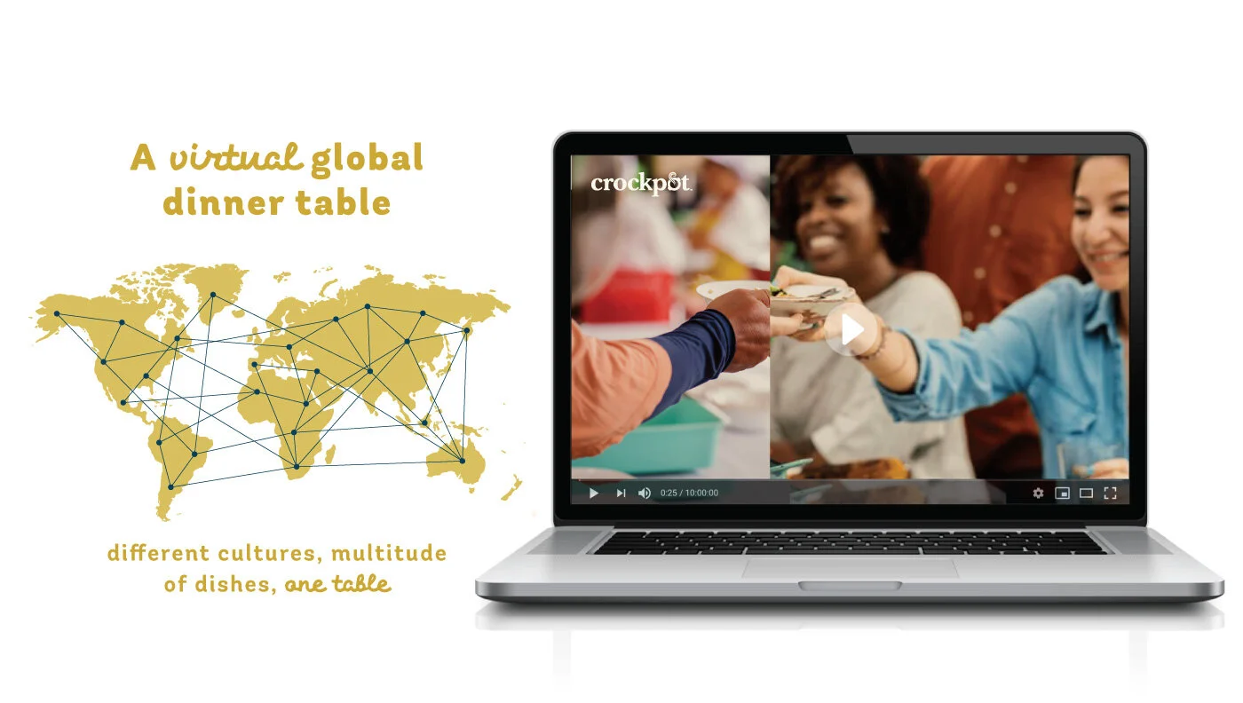 Virtual Dinner Table Concepting different ideas for commercials and advertising, we landed on the idea of a virtual global dinner table (and how fitting is this with COVID?) The idea around the commercial is that Crockpot is inviting all individuals…