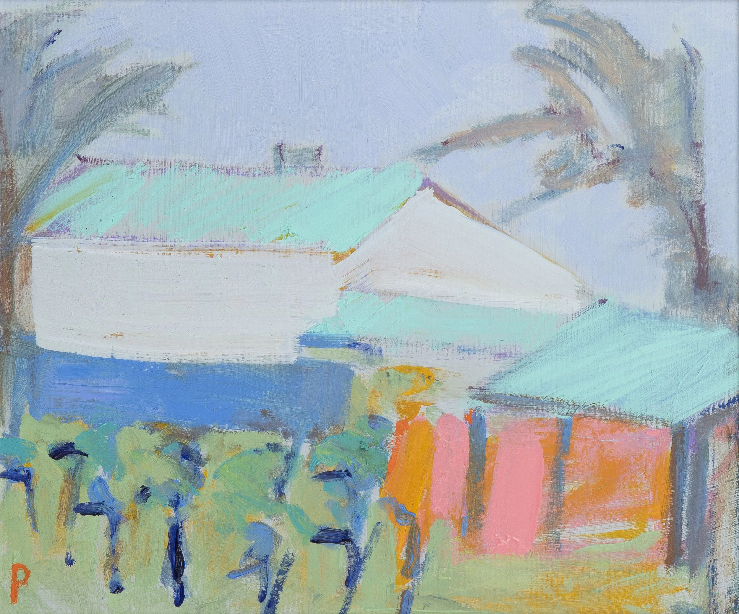 Vineyard, oil on board, 36 x 39 cm, SOLD