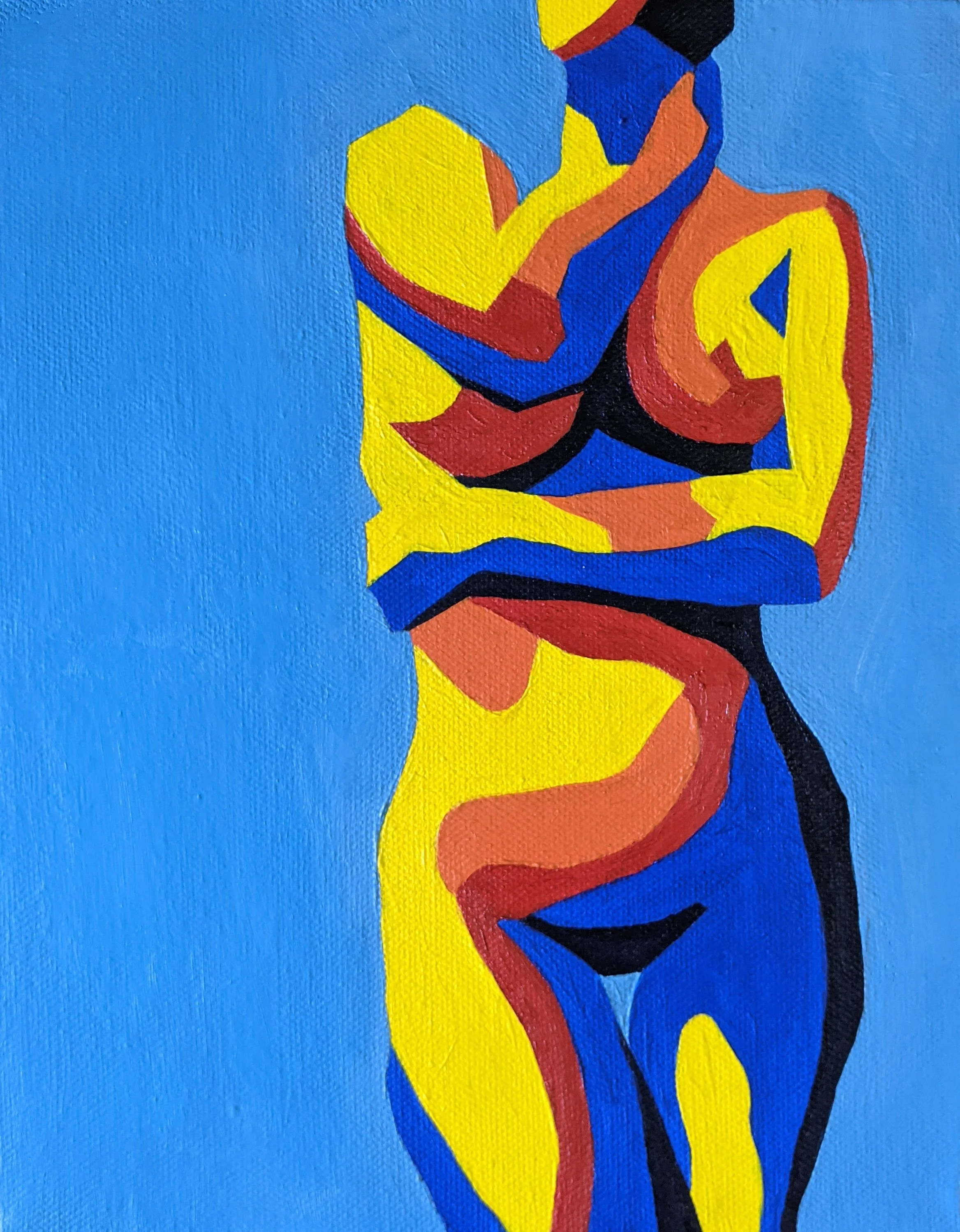 SOLD: Warm Weather I (2022), acrylic on canvas, 22 cm x 28 cm 