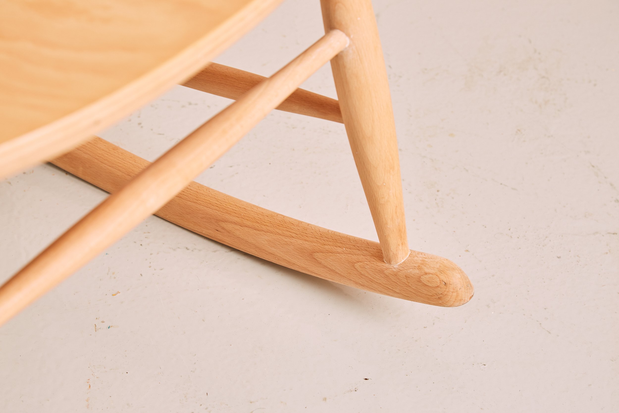 Illum Wikkelsø Niels Eilersen IW3 Rocking Chair Mid Century Vintage Danish Furniture