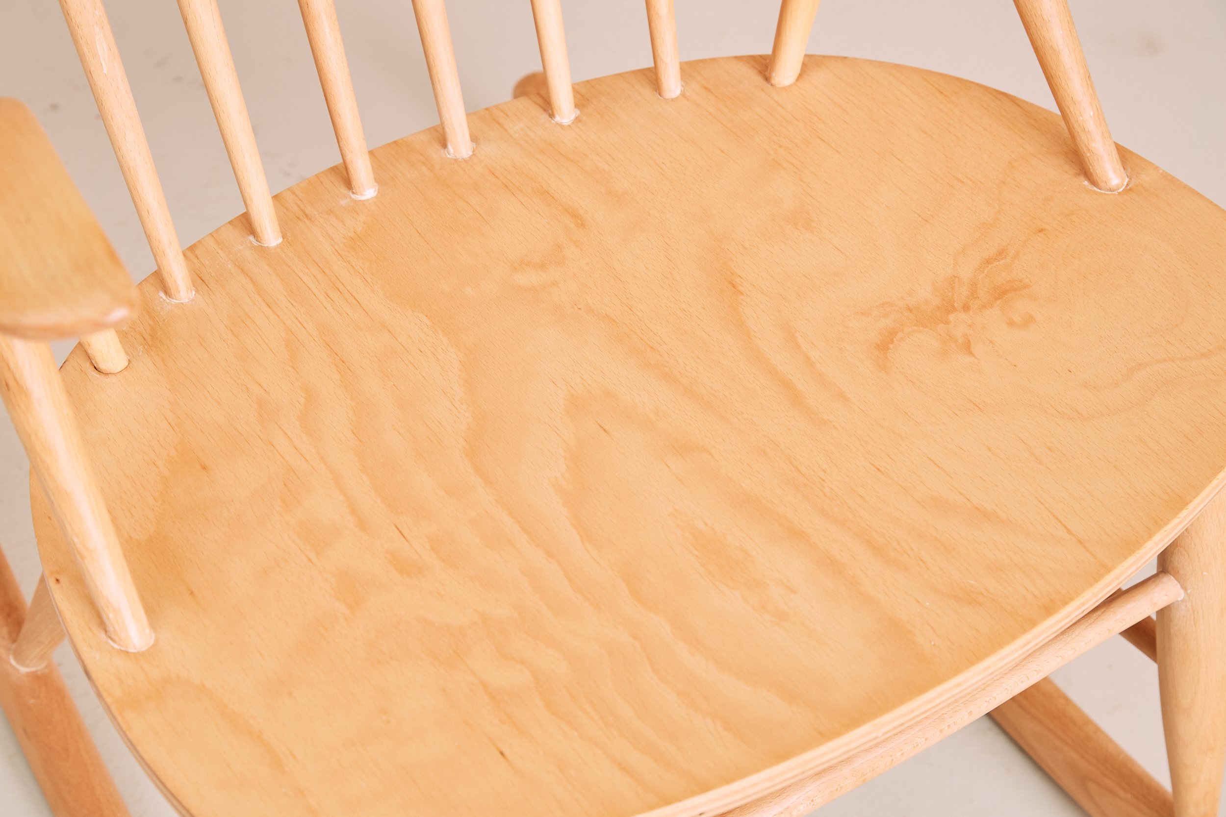 Illum Wikkelsø Niels Eilersen IW3 Rocking Chair Mid Century Vintage Danish Furniture