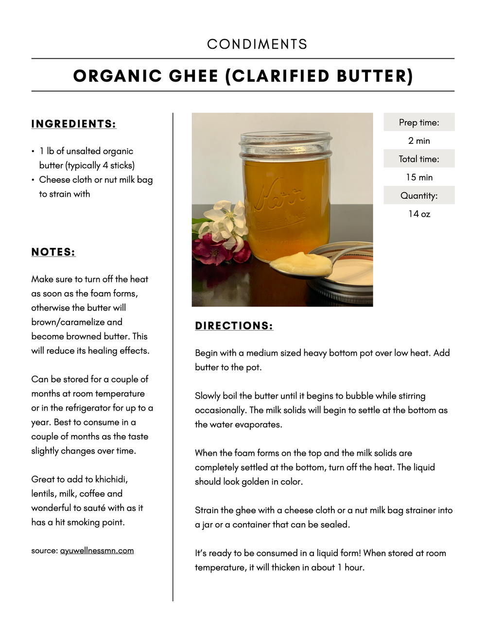 How to Make Organic Ghee (clarified butter) — Ayuwellness