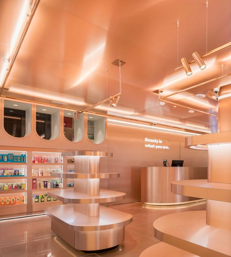La nueva tienda de Primor en Gran Vía, un despliegue creativo de texturas y materiales