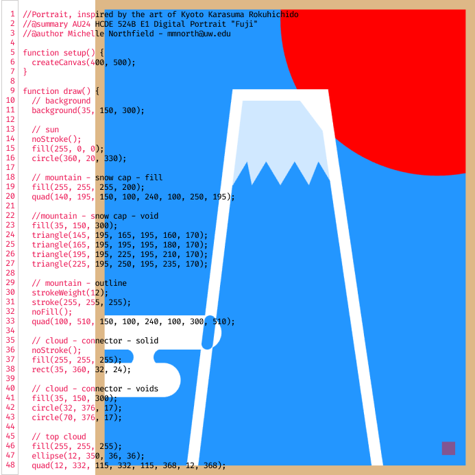 'Fuji' in p5.js // Visual Coding in Javascript
