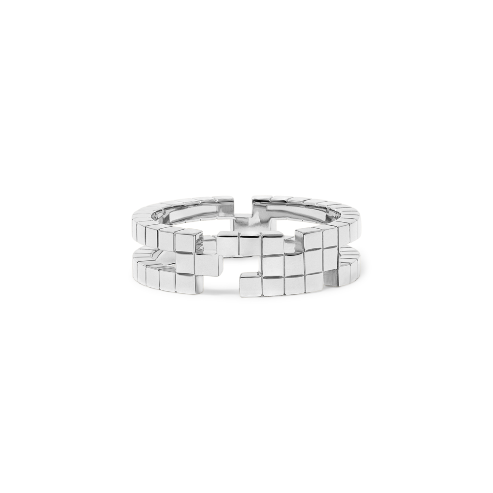 EDXU London product photo of Kiki Ring in rhodium plated silver